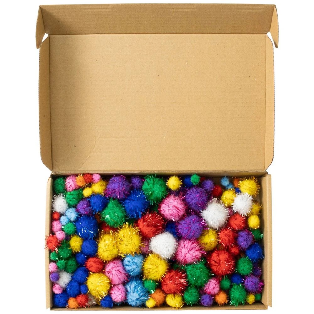 2 Kadink Pom Poms Glitter Assorted 300 Pack, 2 of 2