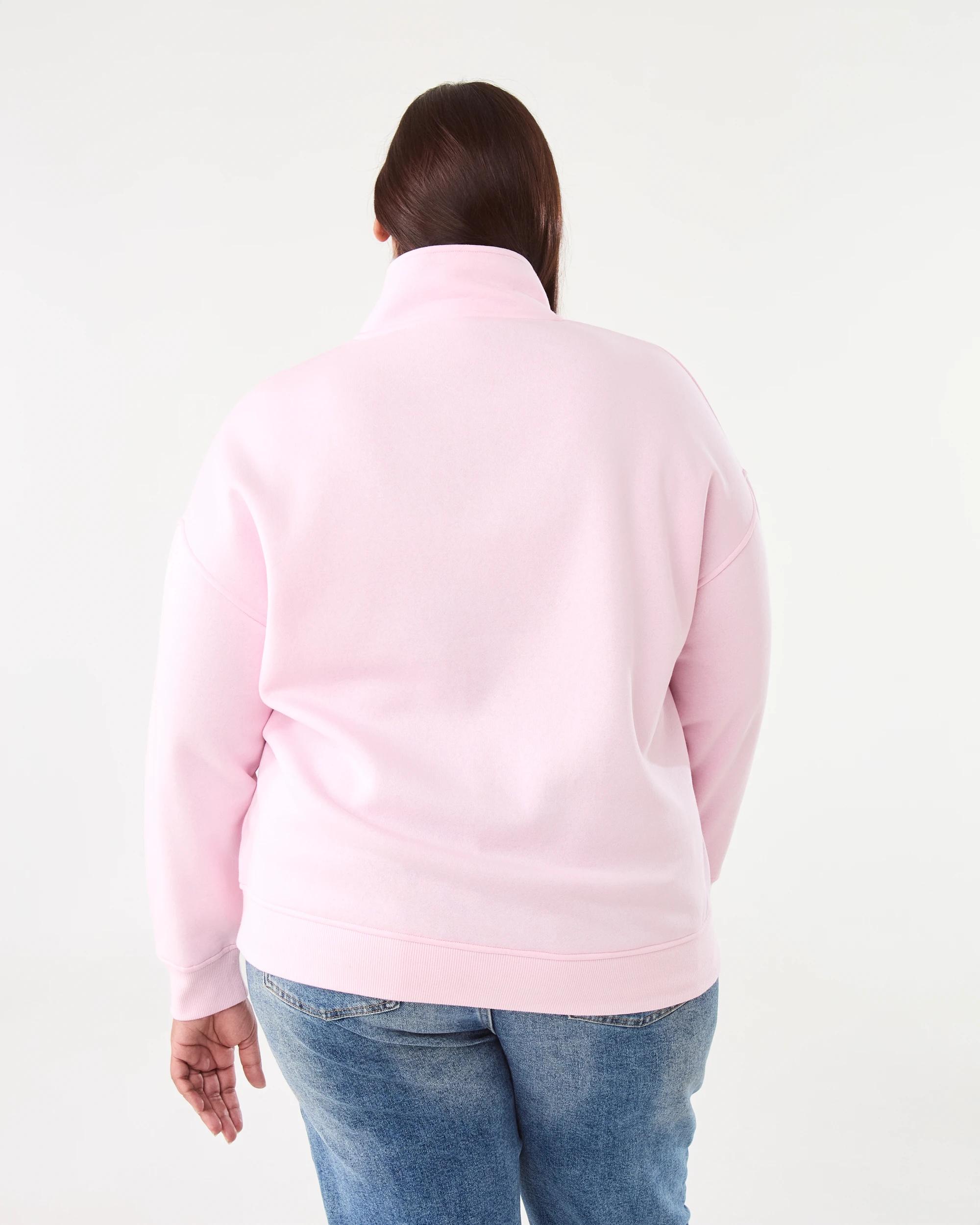3 Curve Quarter Zip Sweatshirt Bllet Pink, 3 of 7