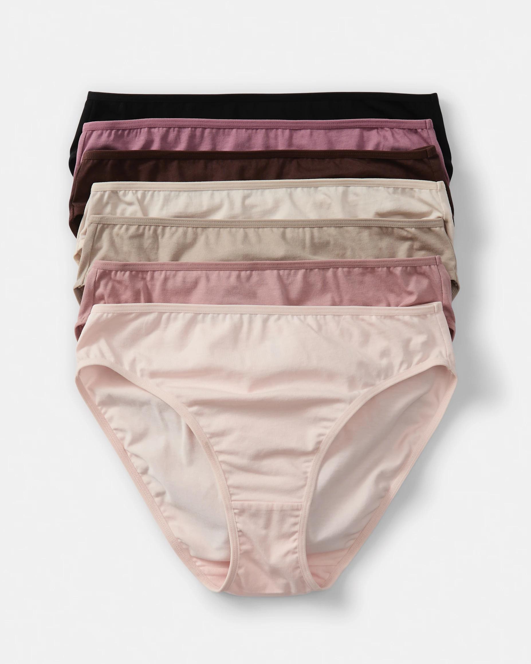 1 7 Pack Cotton Stretch Hi-Cut Briefs Pink Pack, 1 of 10
