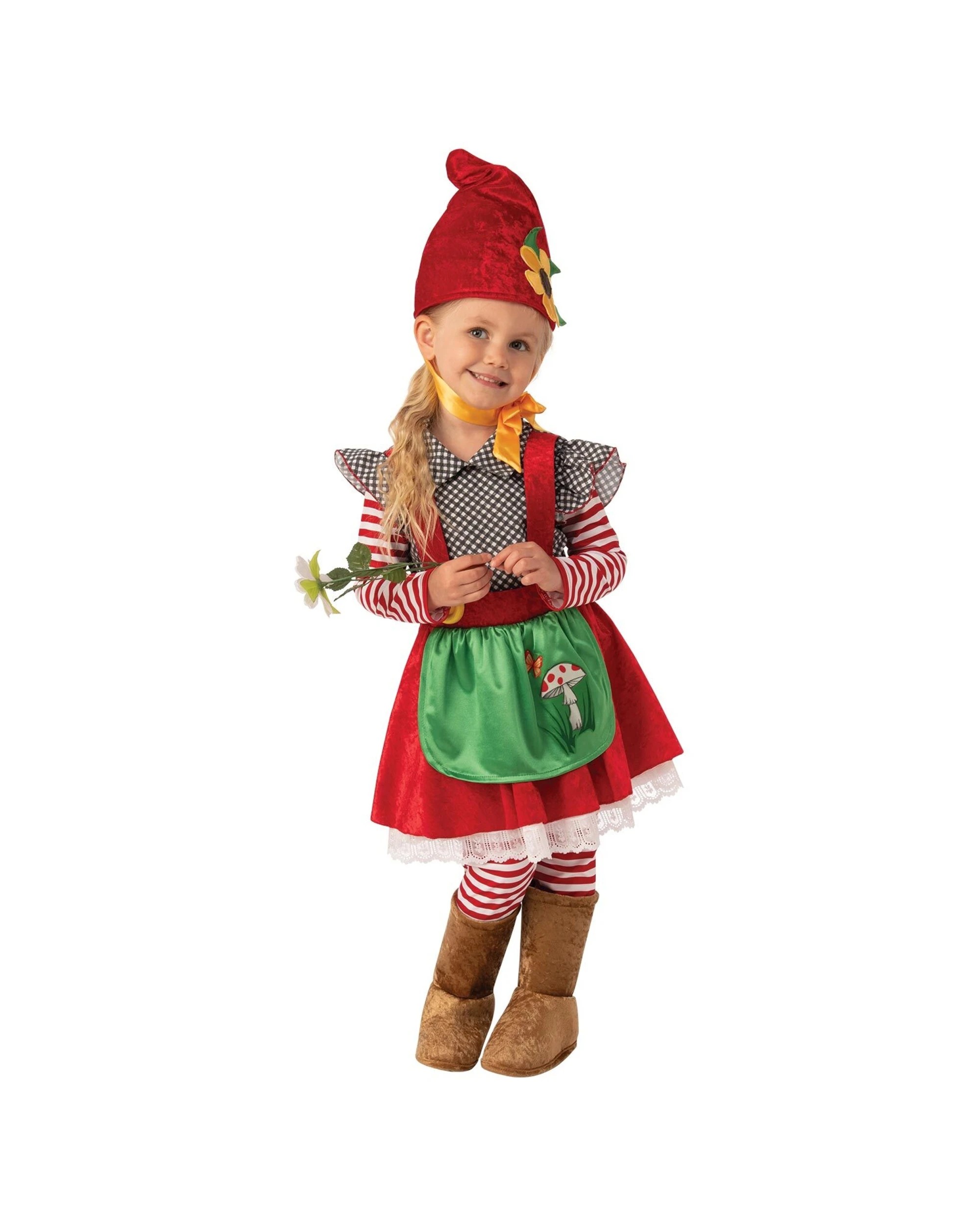 1 Rubies Garden Gnome Girl Girls Dress Up Costume Size S - Multi, 1 of 1