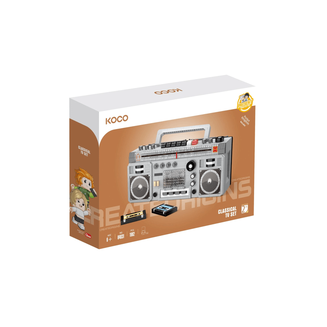 1 QIHUI Toys Koco Bricks Old-Fashioned Radio 1982 Pieces, 1 of 2