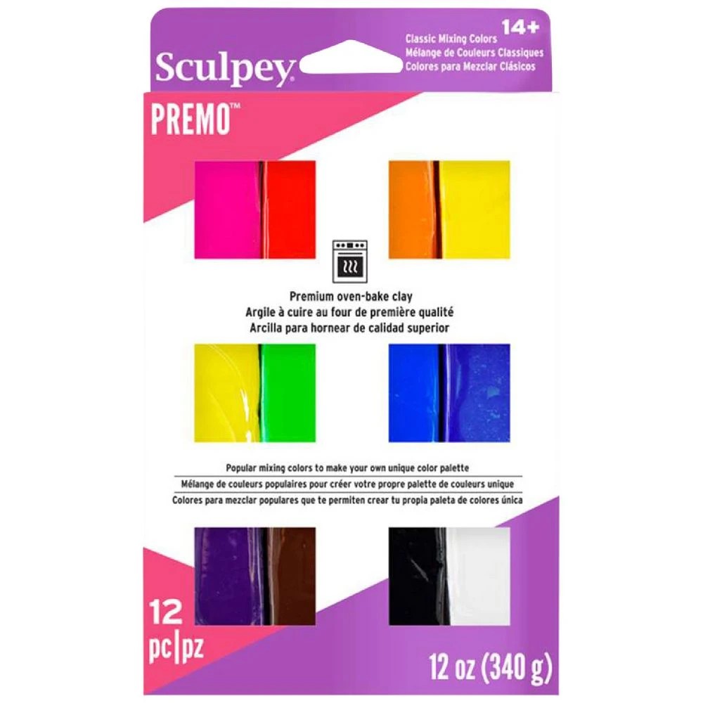 1 Sculpey Premo Classics Modelling Clay 12 Pack, 1 of 5