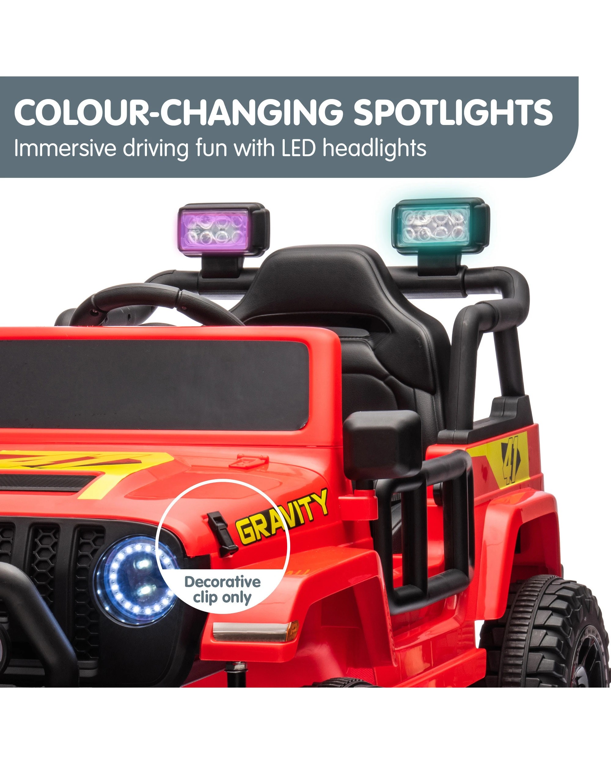 7 Kahuna S619 Gravity Kids Electric Ride On Car - Red, 7 of 10