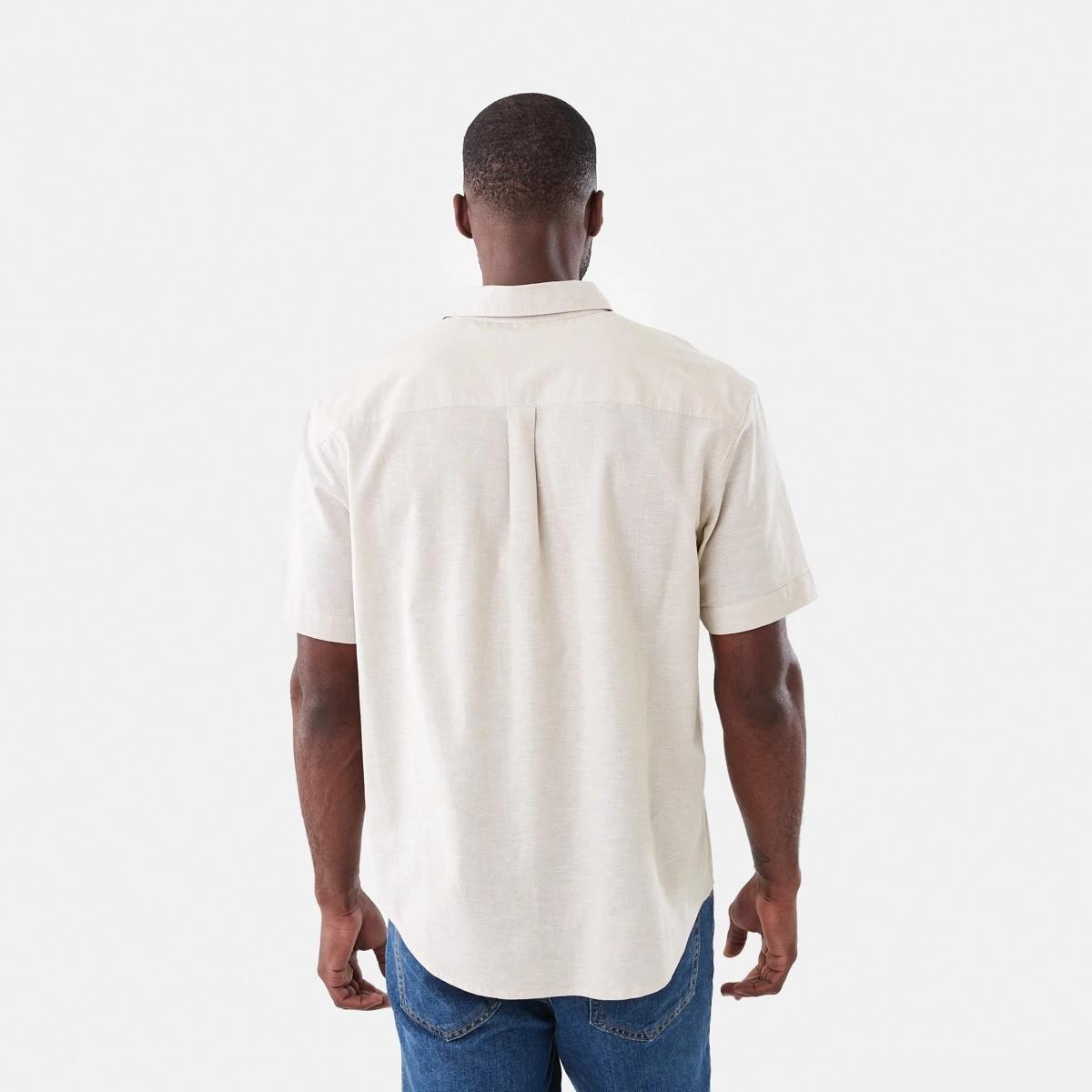 3 Short Sleeve Cotton Linen Shirt NEUTRAL, 3 of 5