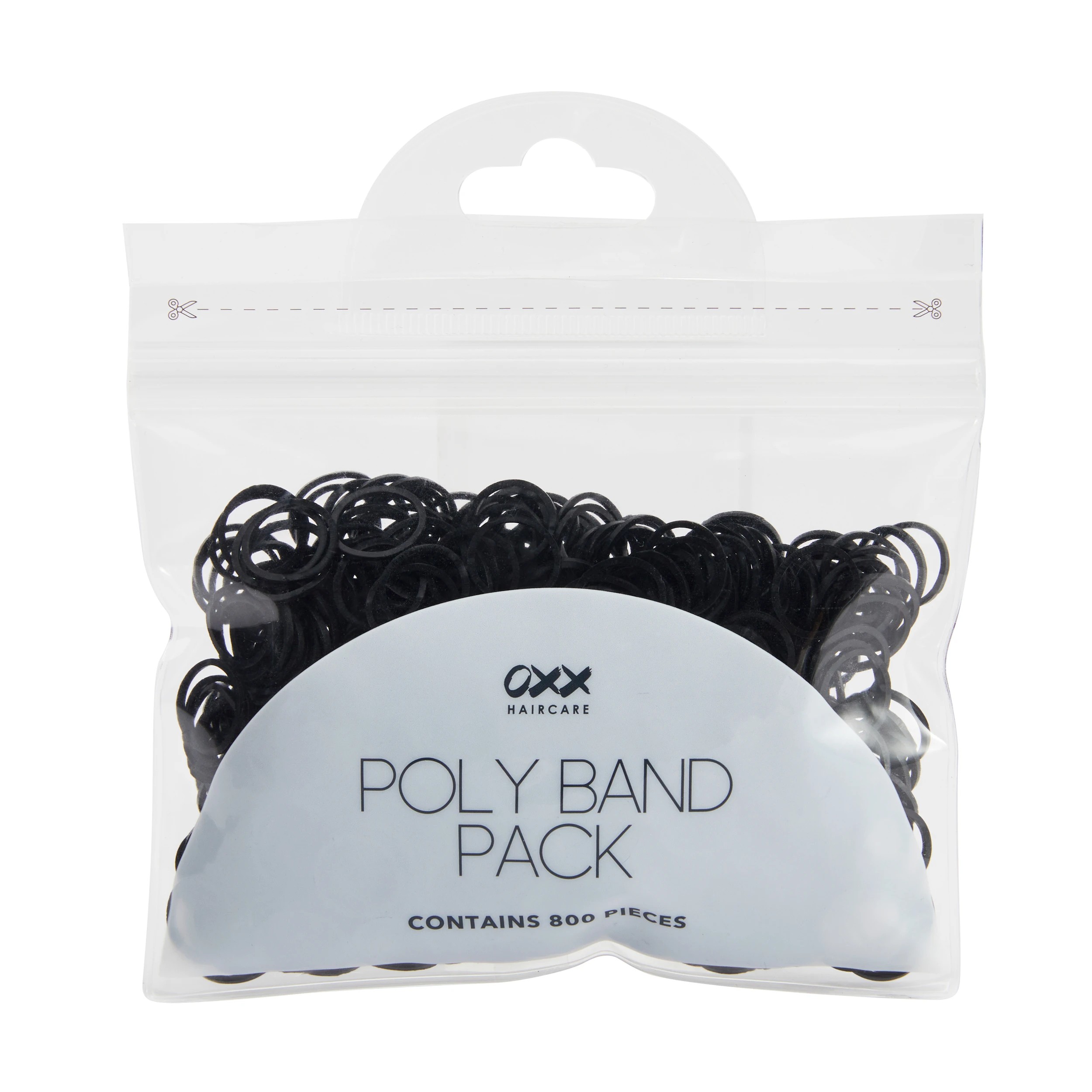 4 OXX Haircare 800 Piece Poly Band Pack - Black, 4 of 4