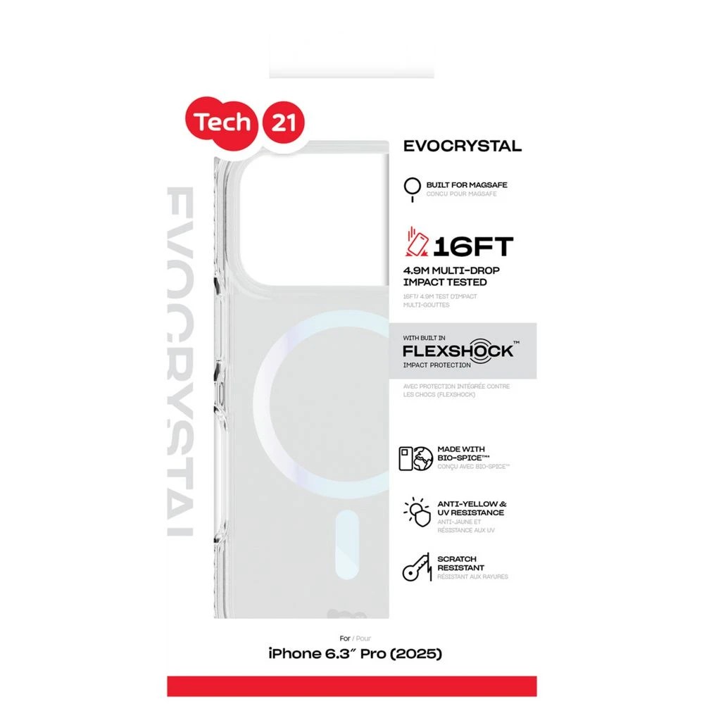 5 Tech21 EvoCrystal iPhone 17 Pro MagSafe Case Clear, 5 of 5