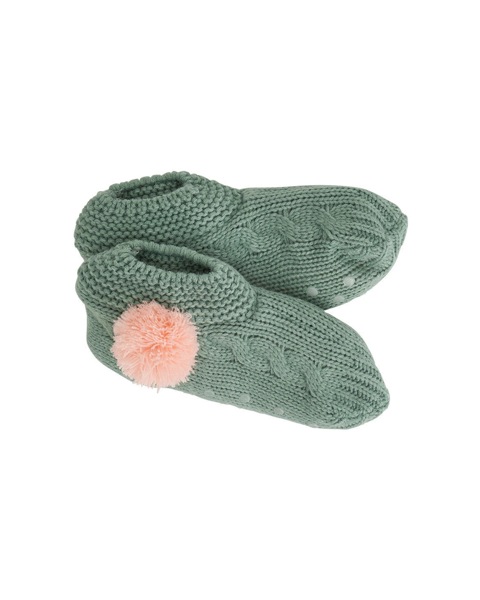 1 Annabel Trends Bedroom Slouchy Slip-On Slippers One Size Sage - 9 - Green, 1 of 4