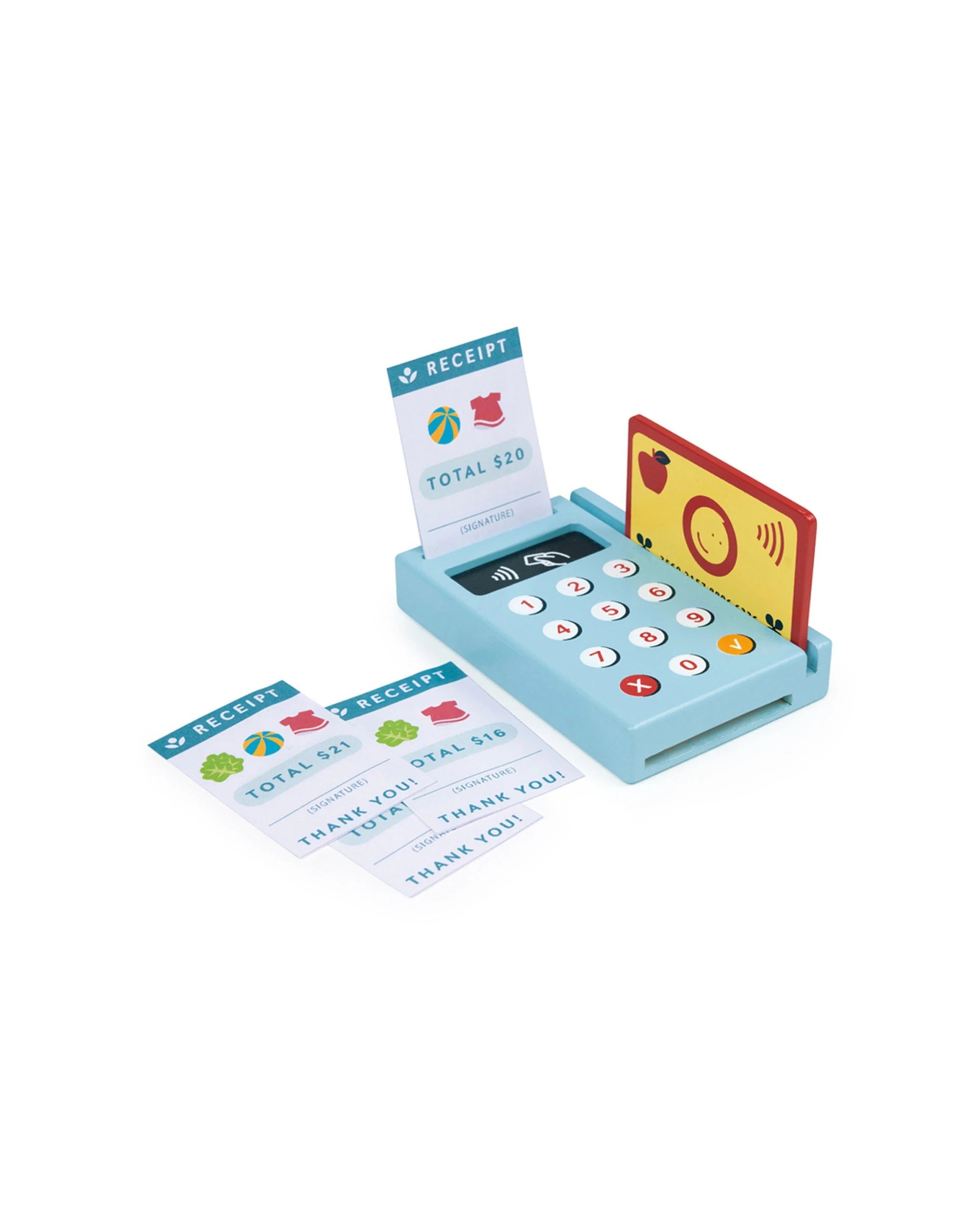 Mentari Card Machine Mobile Phone Wooden Toy Set Pretend Play - Multi ...