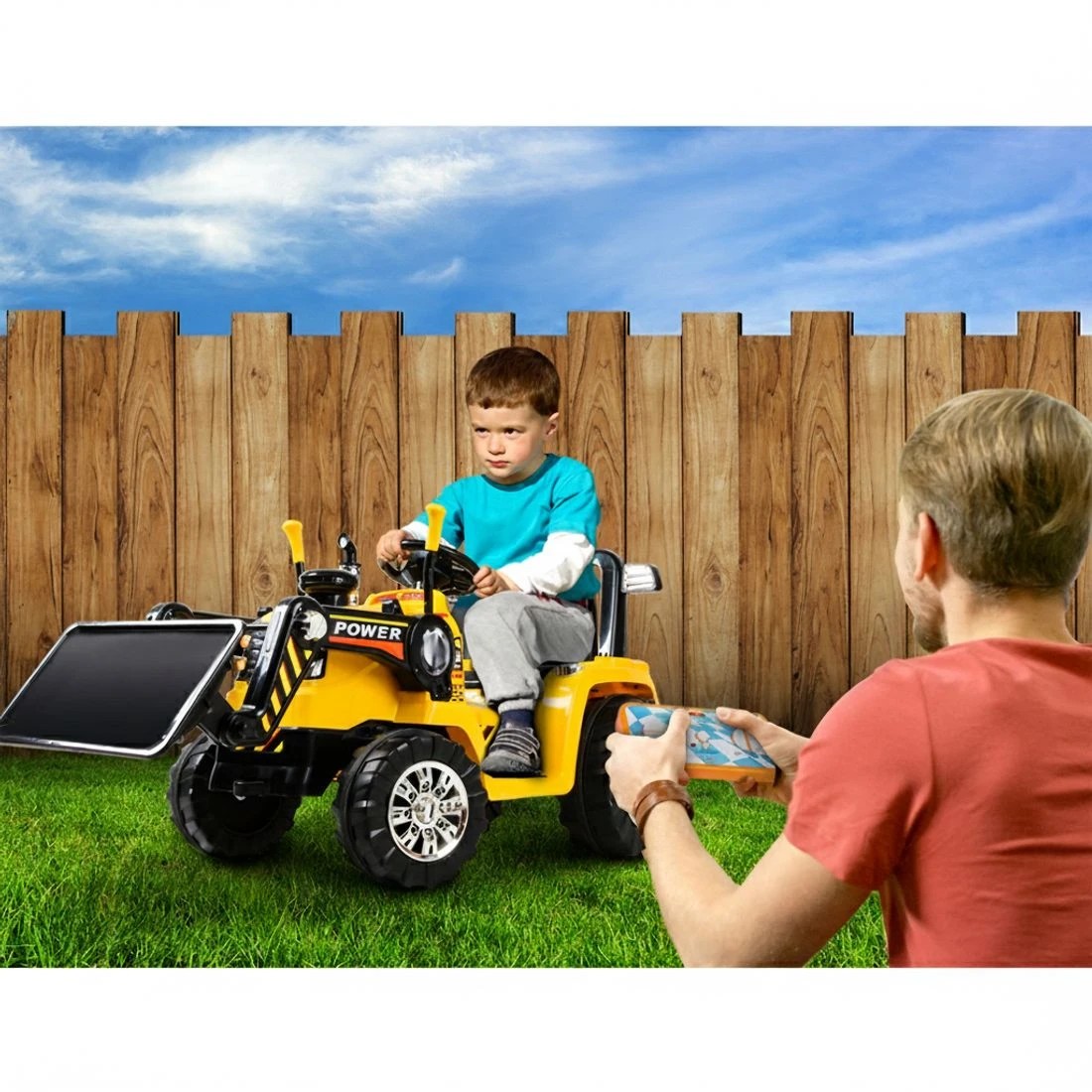 5 Rigo Kids Electric Ride On Car Bulldozer Digger Loader Remote 6V Yellow - Yellow, 5 of 7