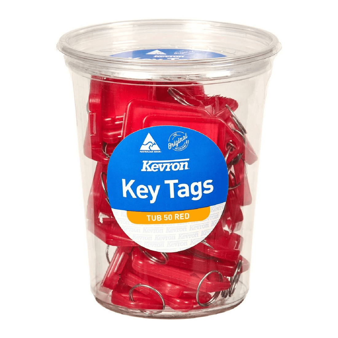 1 Kevron ID5 Key Tags Red 50 Pack, 1 of 1