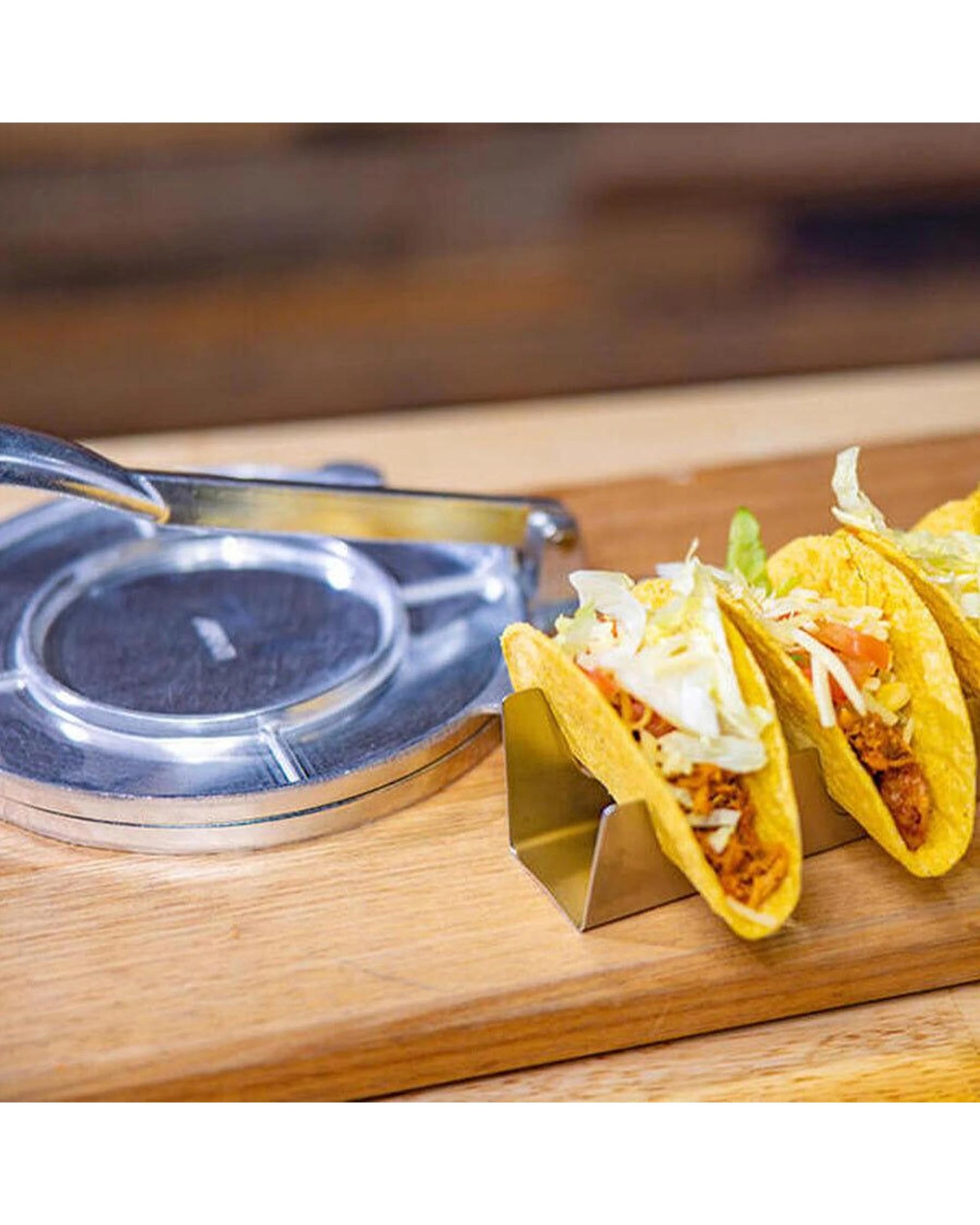 5 Flaming Coals Taco Holder and Tortilla Press Combo Pack, 5 of 5