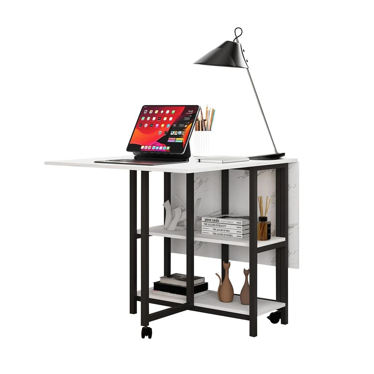 6 LUXSUITE Folding Dining Table Extendable Room Outdoor Furniture, 6 of 6