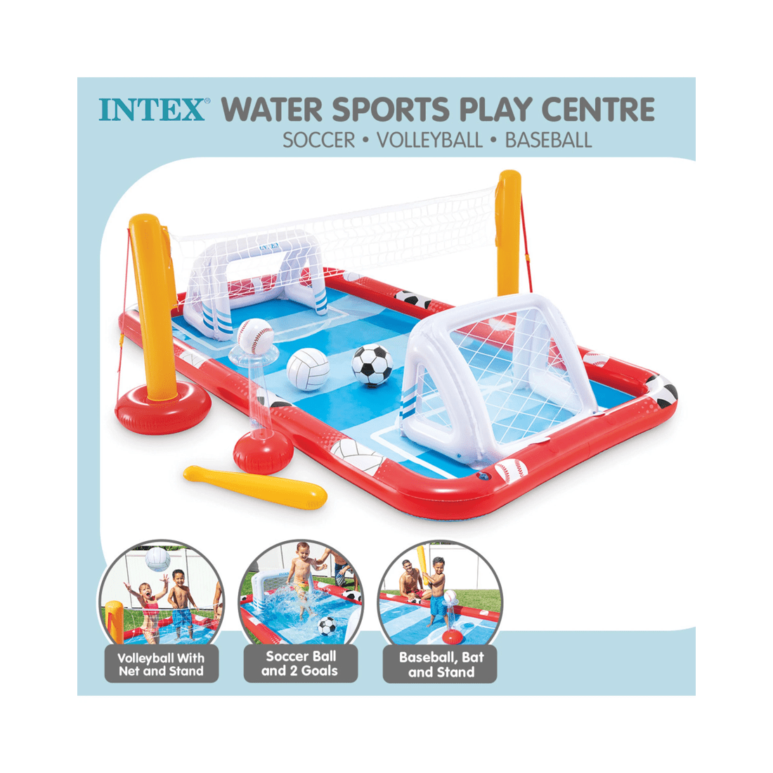 7 Intex 57147np Action Sports Play Centre Soccer Volleyball Baseball, 7 of 7