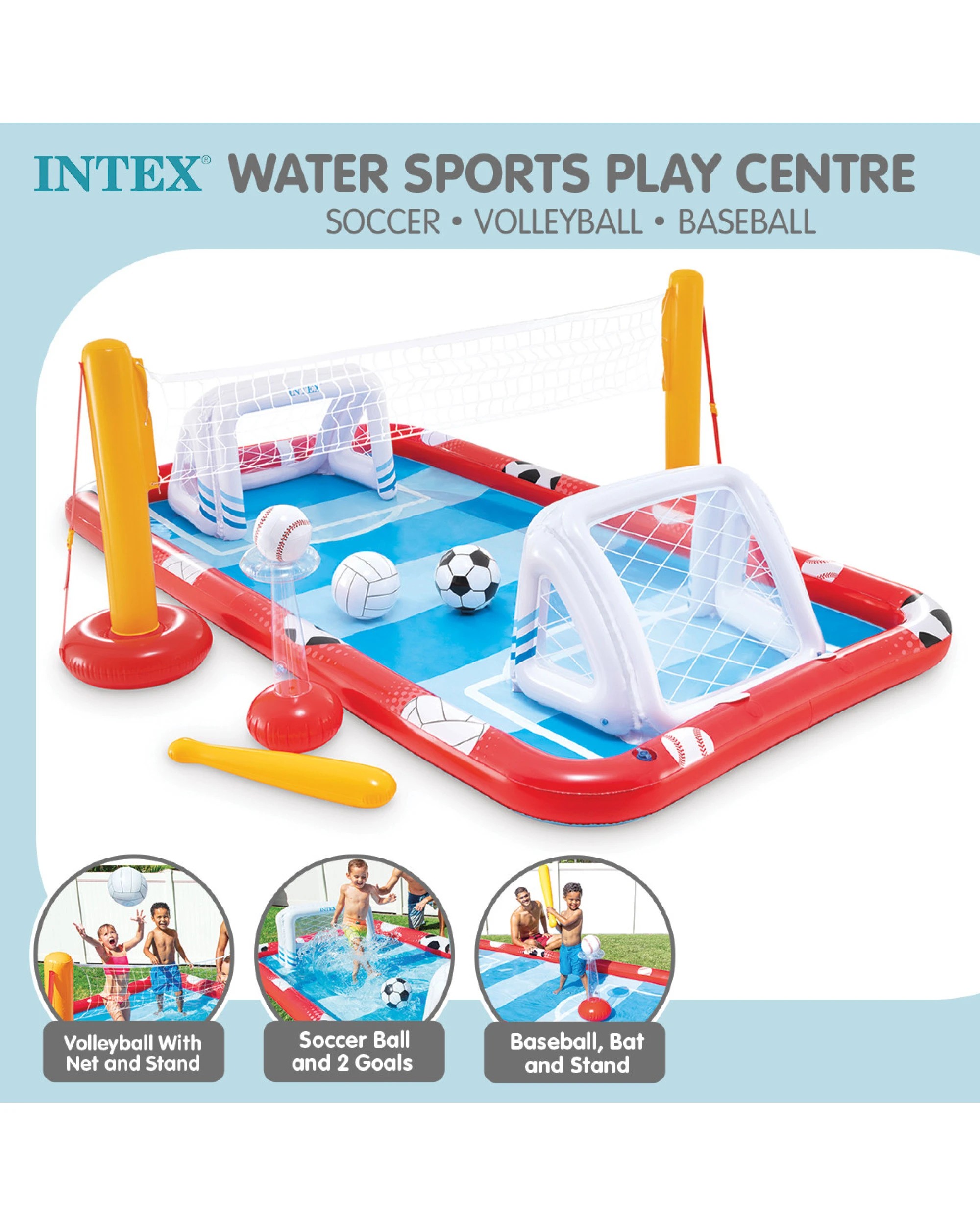 7 Intex 57147np Action Sports Play Centre Soccer Volleyball Baseball, 7 of 7