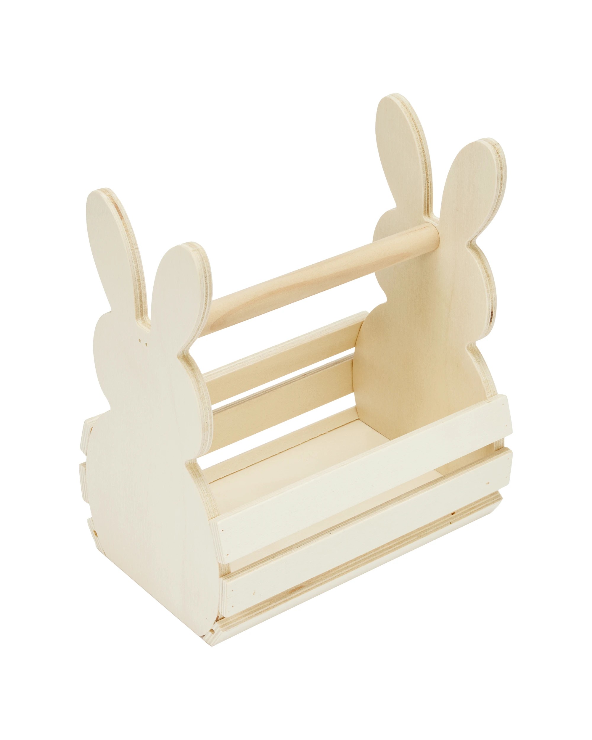 1 Wood Blank Bunny Basket, 1 of 5