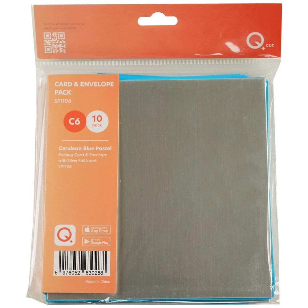 1 Qcut Folding Cards Set Blue/Silver Foil, 1 of 3