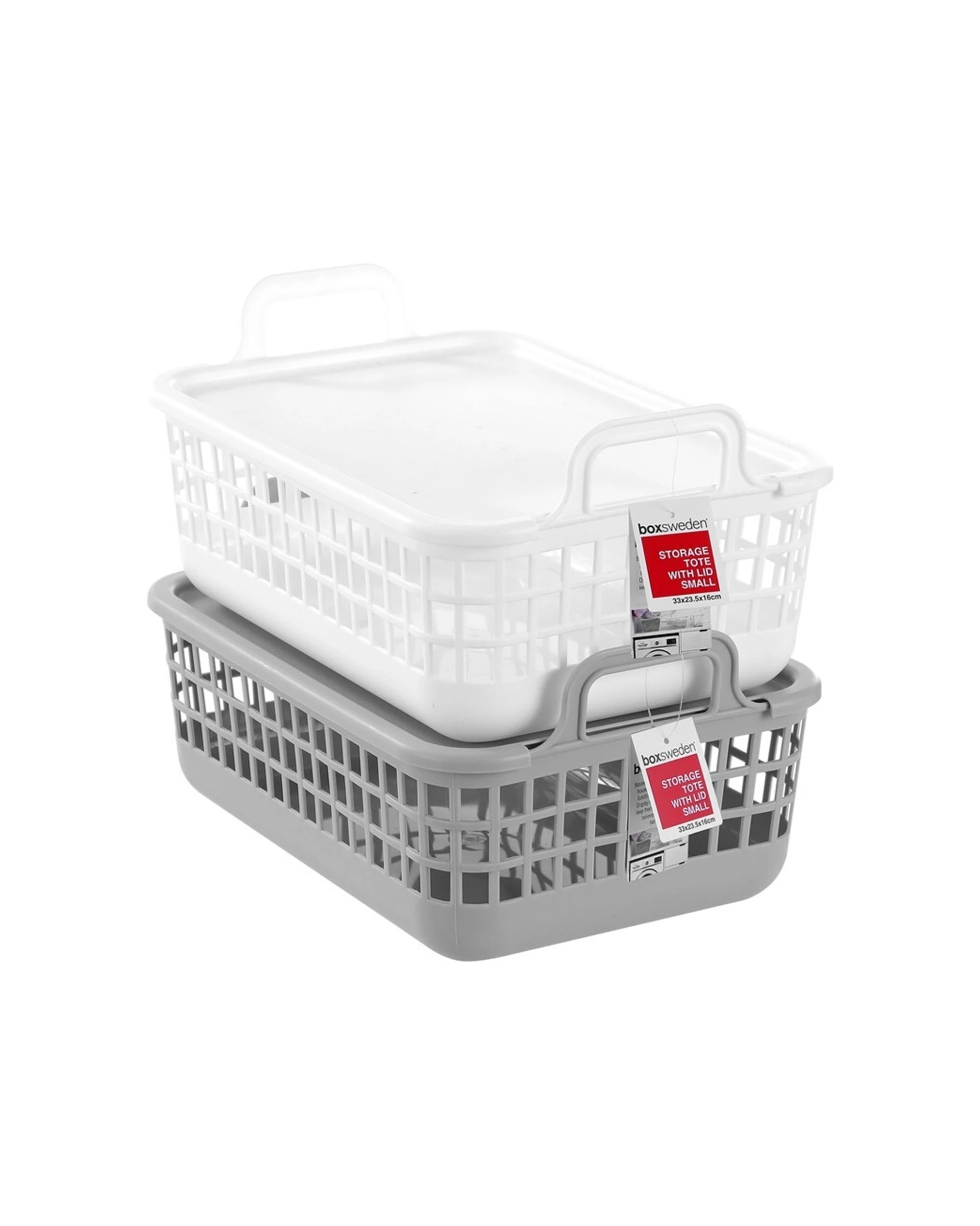 5 Boxsweden 2PK Storage Tote With Lid Small Stackable Durable - Multi, 5 of 5