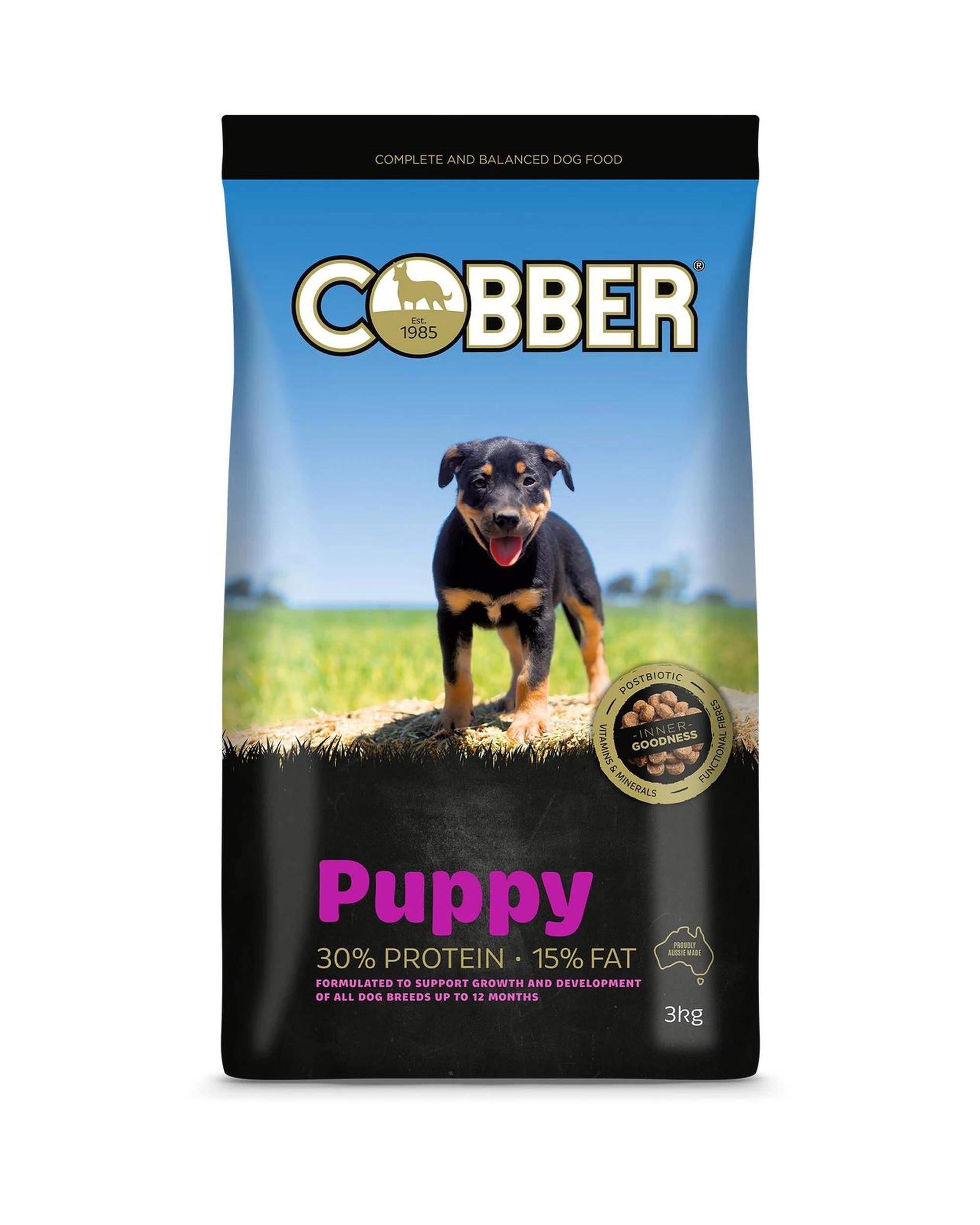 1 Cobber Puppy Up to 12 Months All Breeds Inner Goodness Dry Dog Food 3kg, 1 of 1