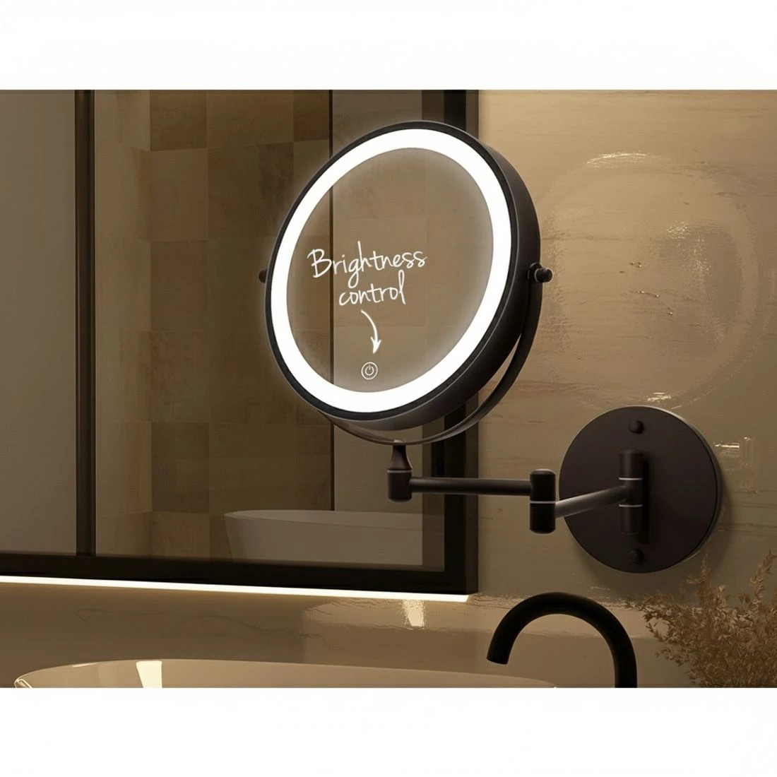 6 Embellir Extendable Makeup Mirror 10X Magnifying Double-Sided Bathroom - Multi, 6 of 6