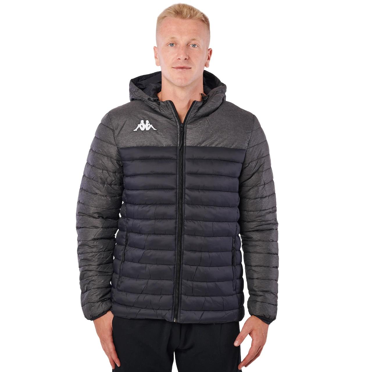 3 Kappa Mens Training Lamezio Black/ Grey Peformance Jacket BLACK/GREY, 3 of 7