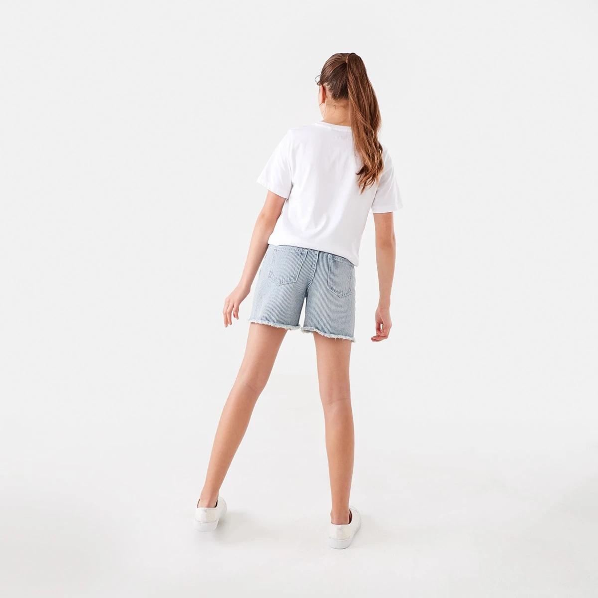 7 Bermuda Denim Shorts Den Stripe, 7 of 9