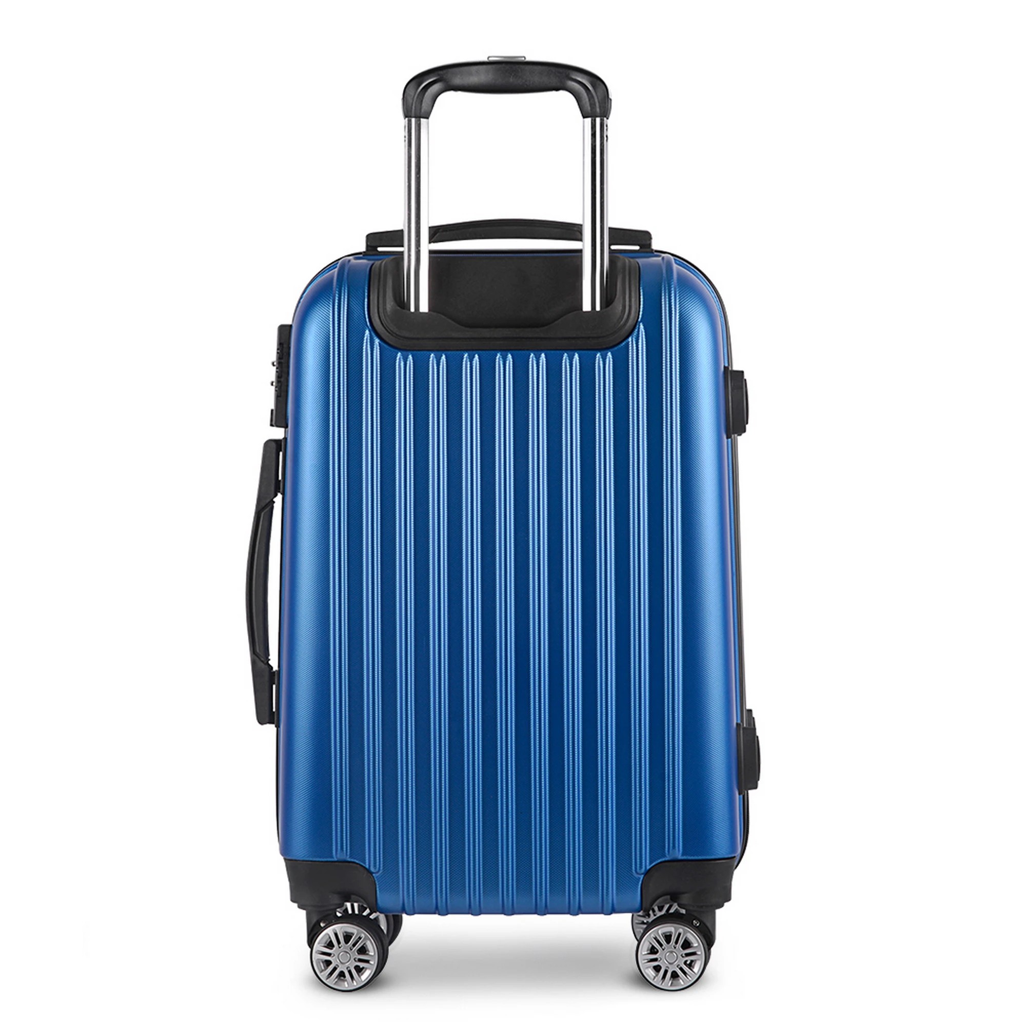 2 Wanderlite 28" 75cm Luggage Trolley Travel Suitcase Set Carry On Hard Case TSA Lock - Blue, 2 of 7