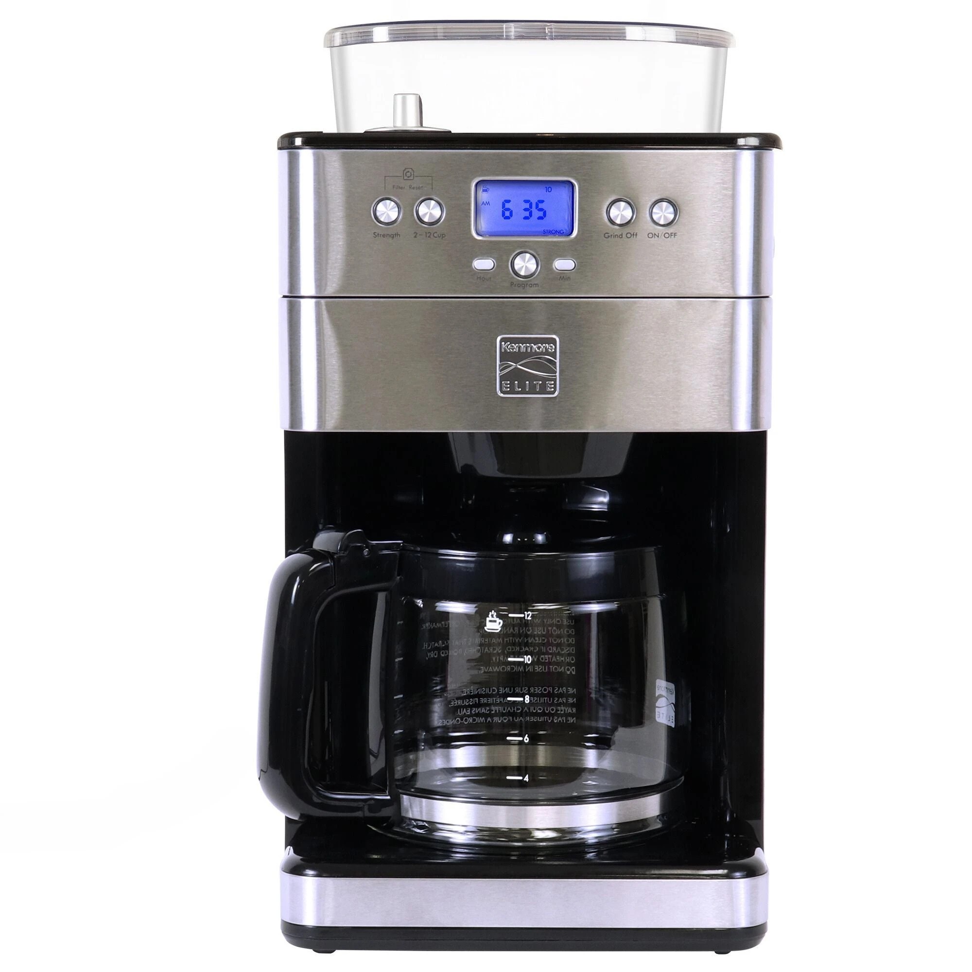 7 Kenmore Elite Automatic Coffee Maker with Burr Grinder - Silver, 7 of 8