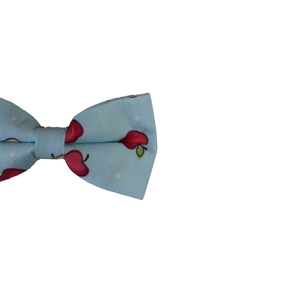 3 Zasel Mens Light Blue Red Apple Fruit Patterned Bow Tie - Multi, 3 of 3