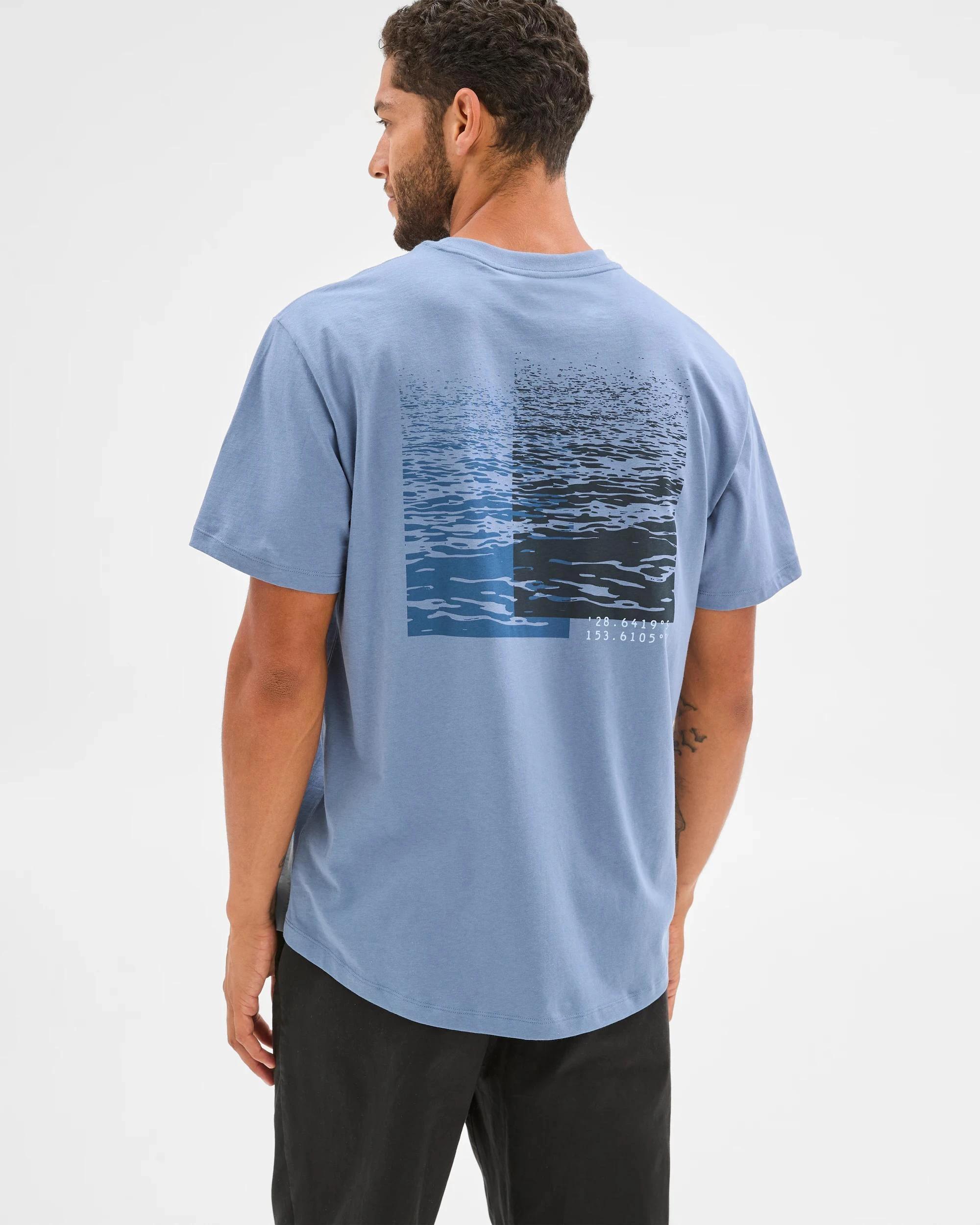 4 Target Australian Cotton Waves Print T-Shirt BLUE, 4 of 5