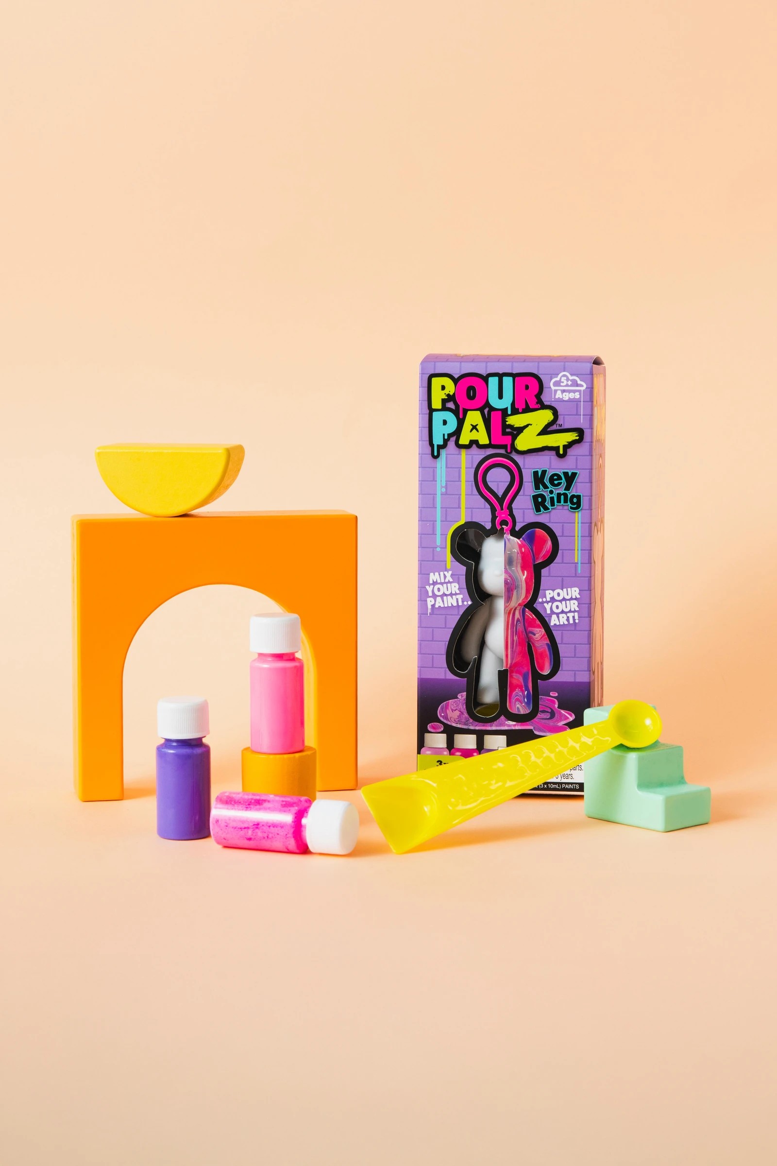 5 Pour PalZ Mini Bear Keyring - Assorted, 5 of 10