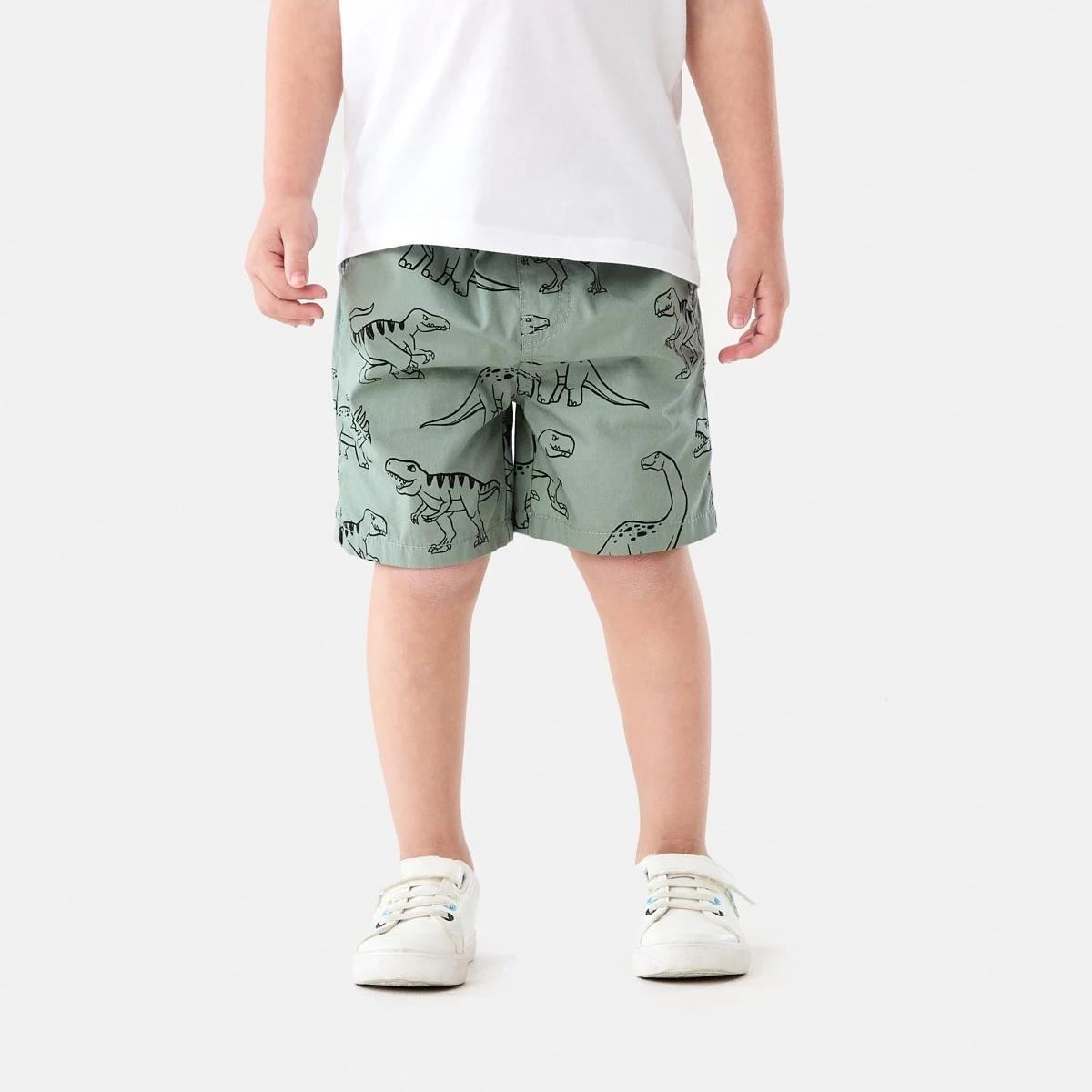 1 Poplin Shorts SKETCHY DINOS GREEN, 1 of 6