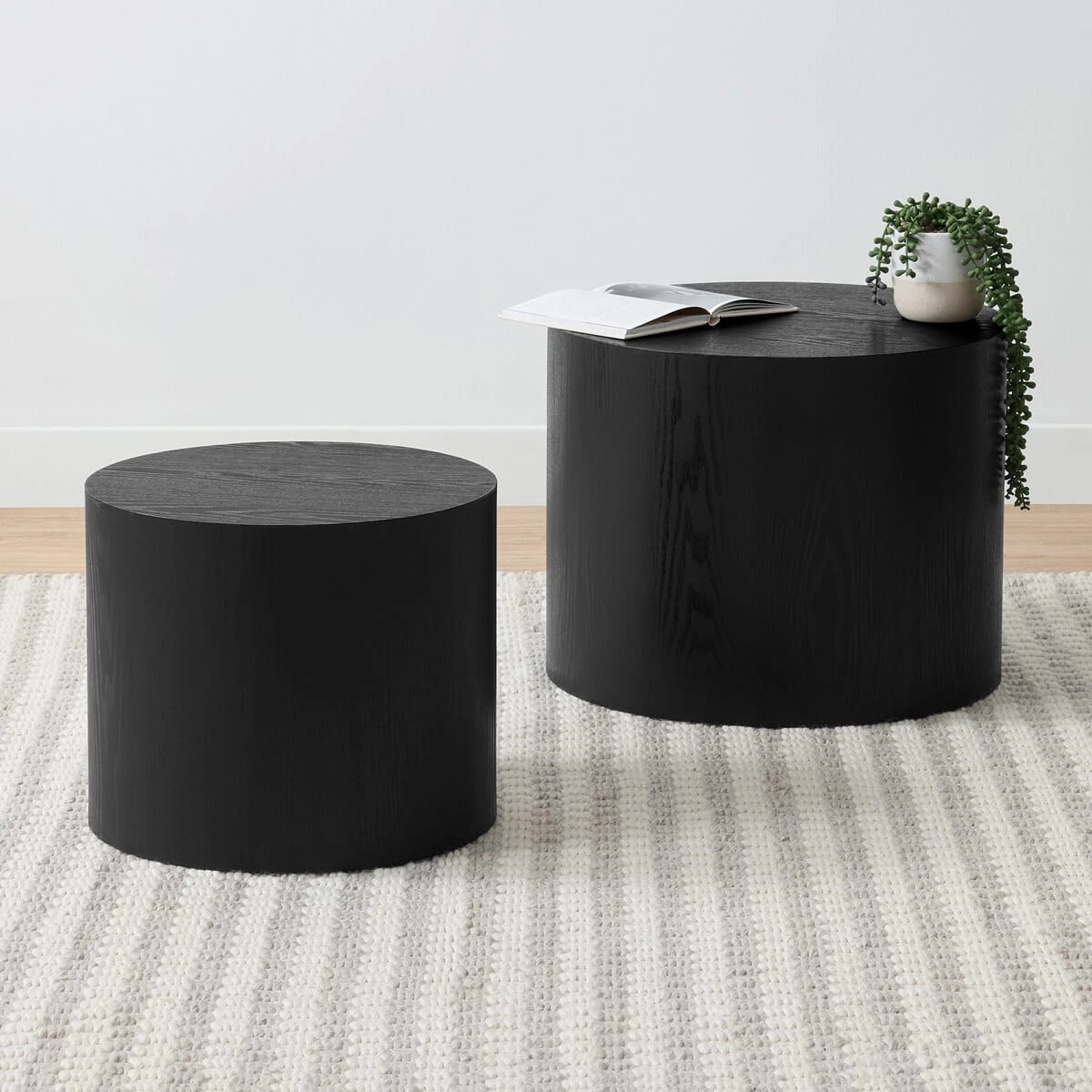 1 Set of 2 Black Tables, 1 of 10