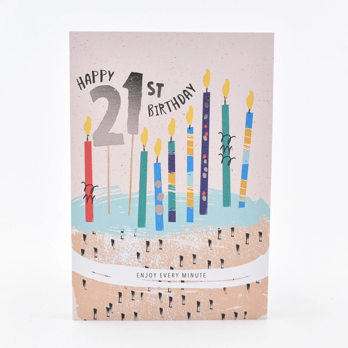 1 Hallmark 21st Birthday Card - Cake & Candles, 1 of 3