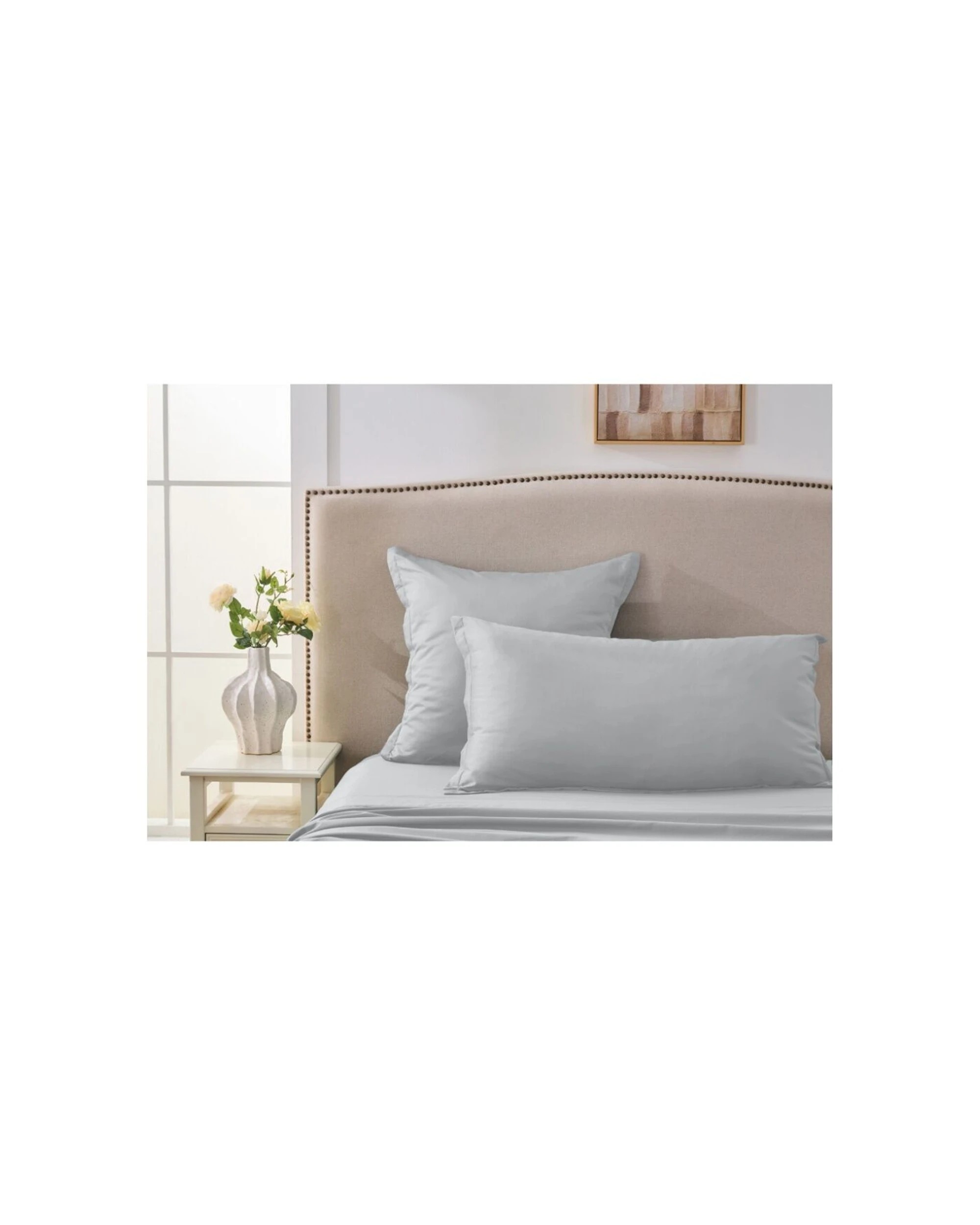 2 Grosvenor House Egyptian Cotton Tailored Pillowcase 500TC - Silver, 2 of 2