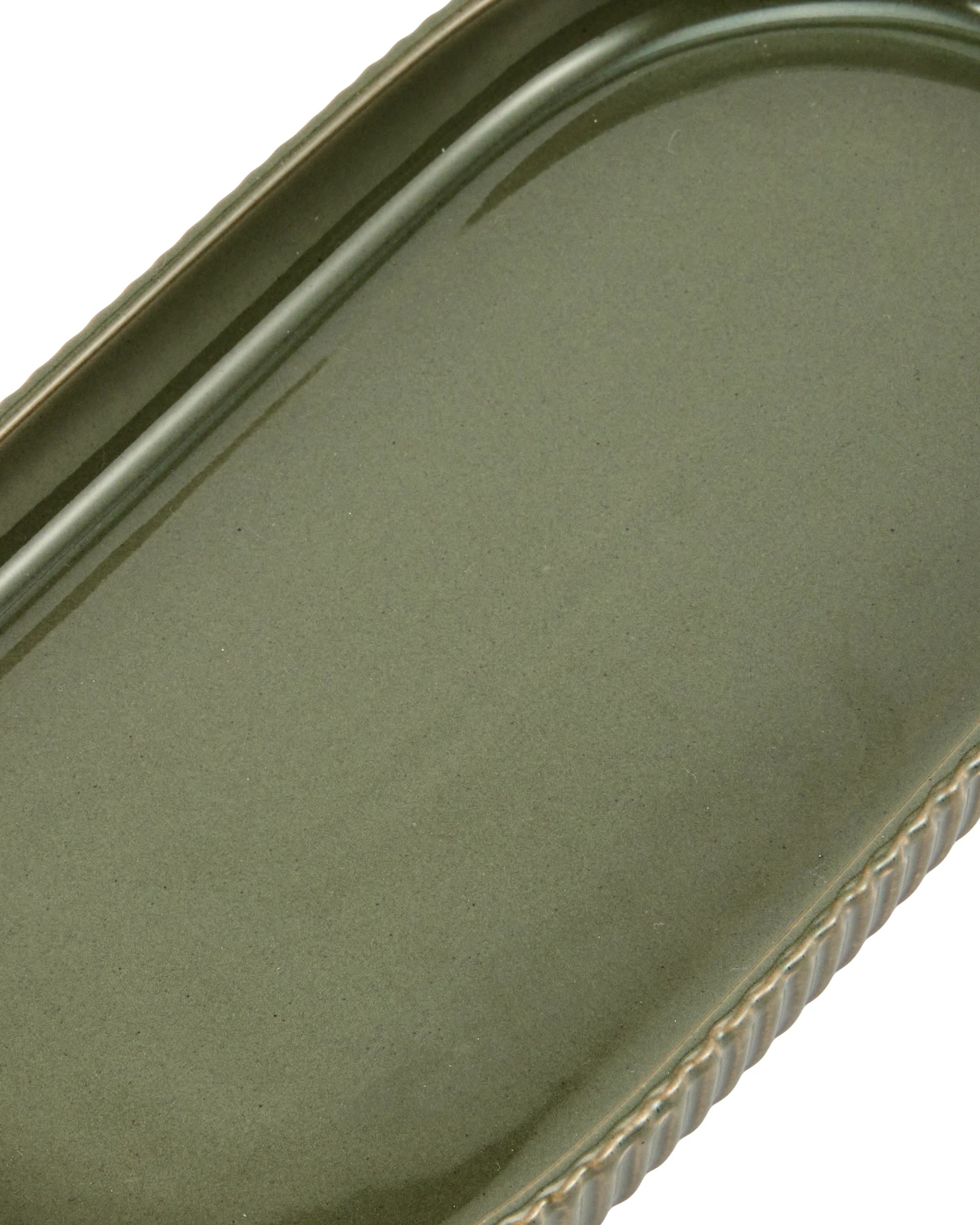 3 Green Glaze Tray, 3 of 5