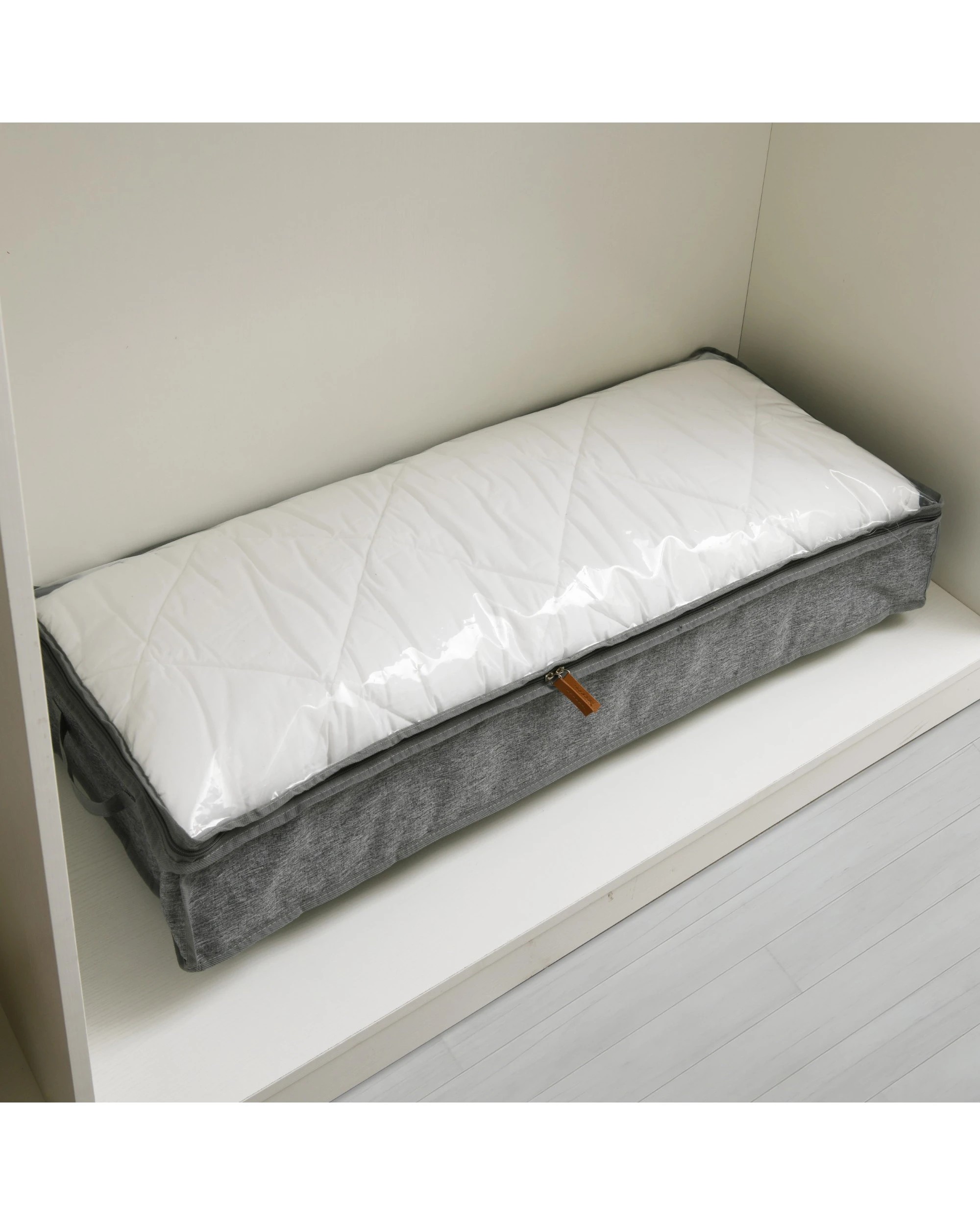 2 Takara Kicho Fabric Collapsible Underbed Storage Case Set of 3 - Grey, 2 of 6