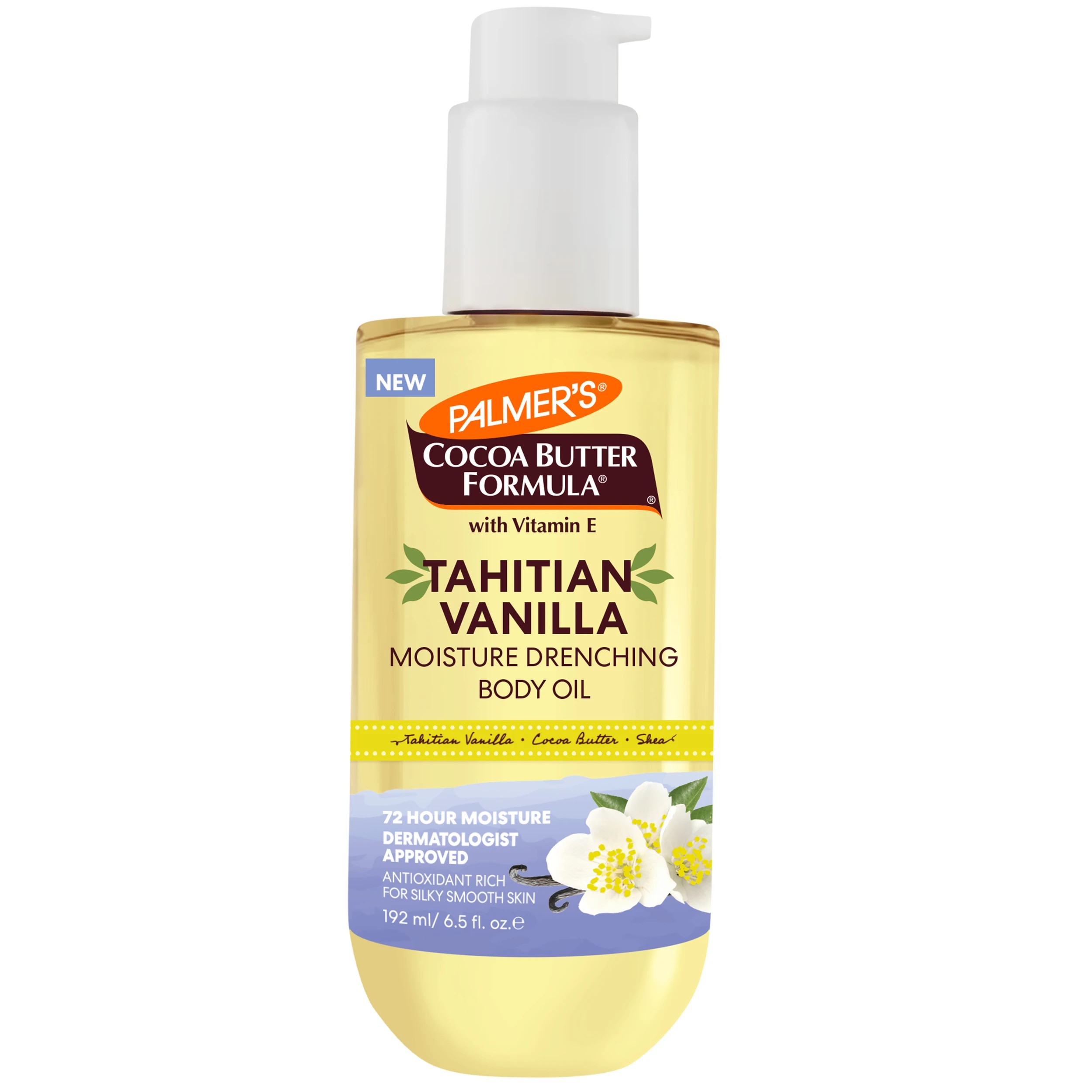 1 Palmer's Tahitian Vanilla Moisture Drenching Body Oil 192ml - Tahitian Vanilla, Cocoa Butter and Shea, 1 of 4