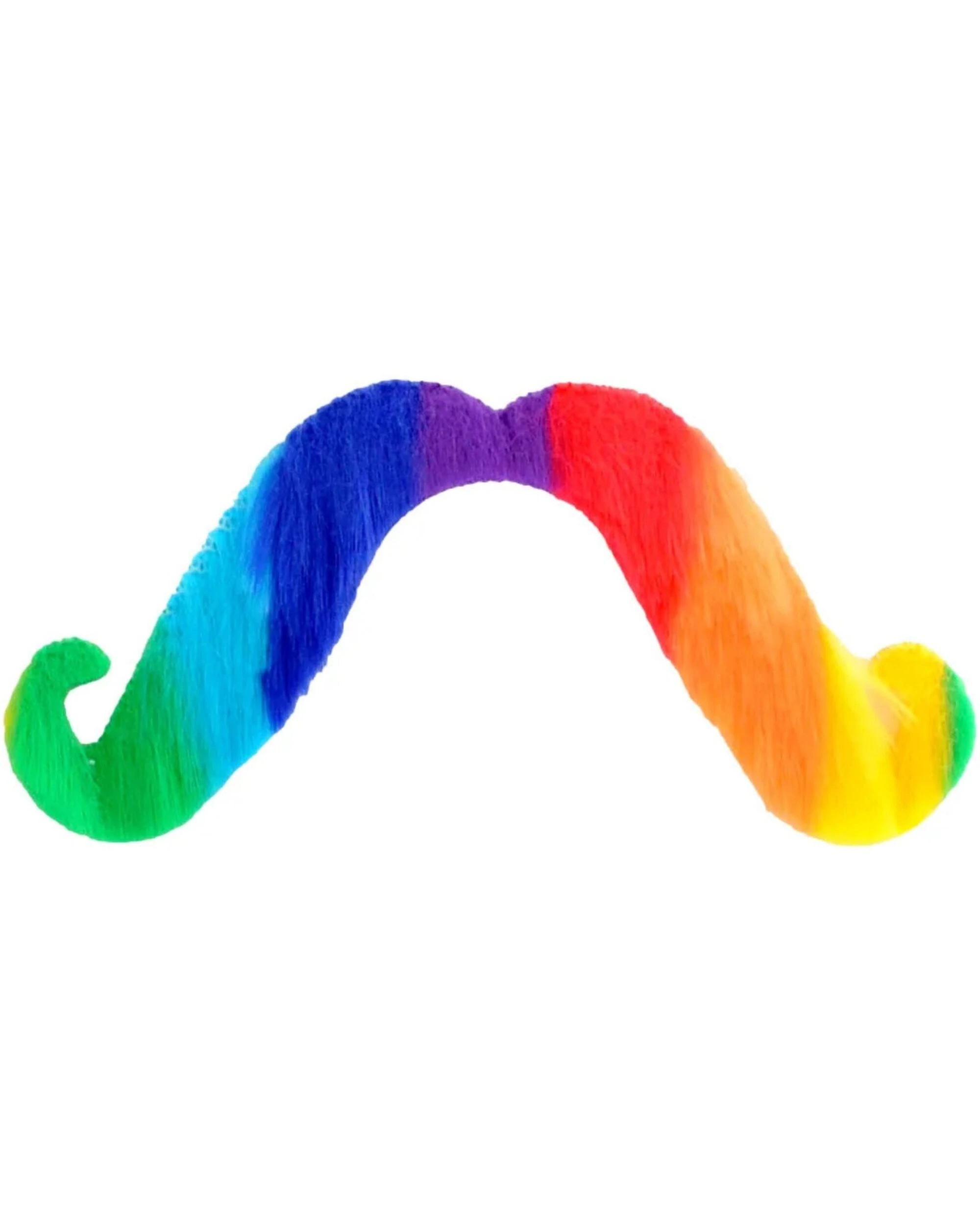 1 Partyrama Rainbow Stick On Moustache - One Size - Multi, 1 of 2