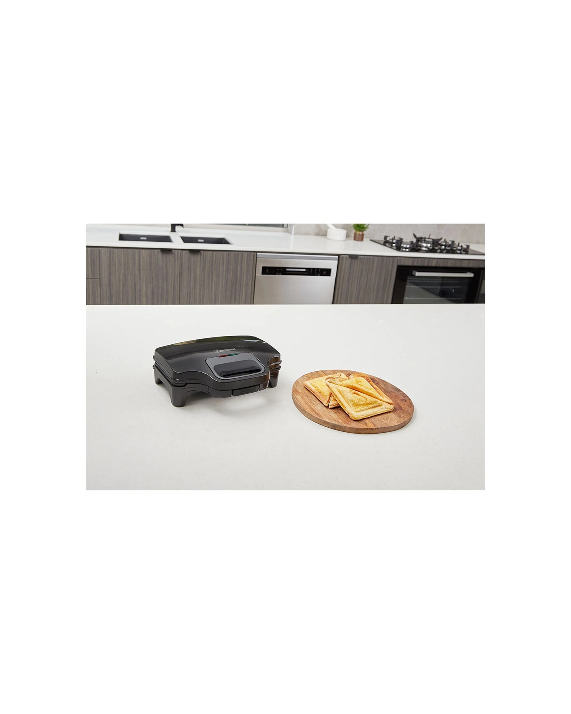 4 Westinghouse 2-Slice Toasted Sandwich Maker with Non-Stick Plates, 4 of 4
