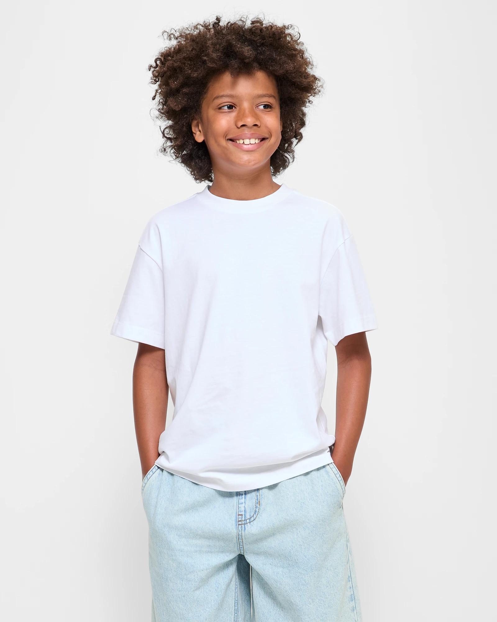 1 Target Youth Australian Cotton T-shirt 2 Pack WHITE, 1 of 5