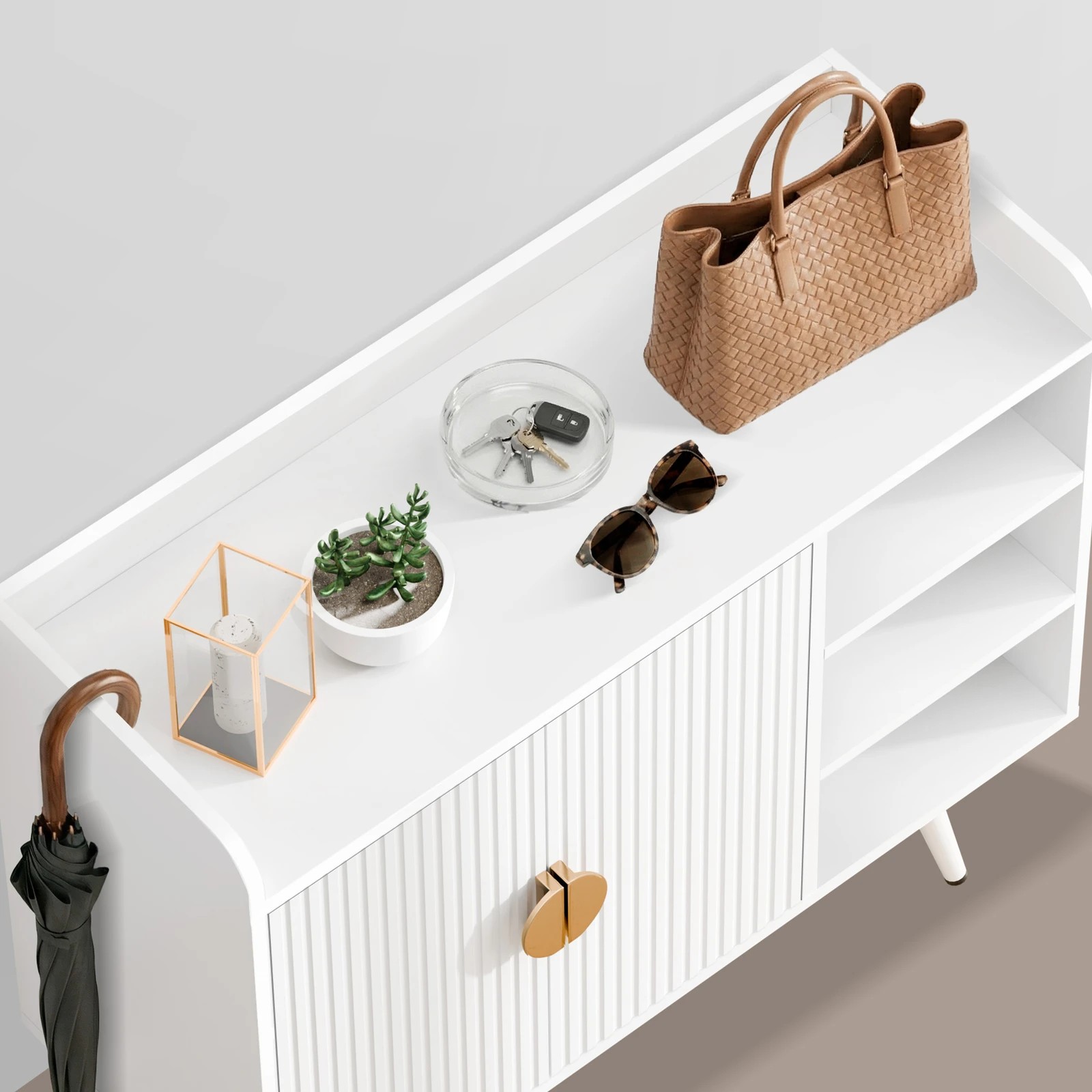 6 Alfordson Shoe Cabinet Organiser Storage Rack Drawer Shelf 18 Pairs - White, 6 of 10