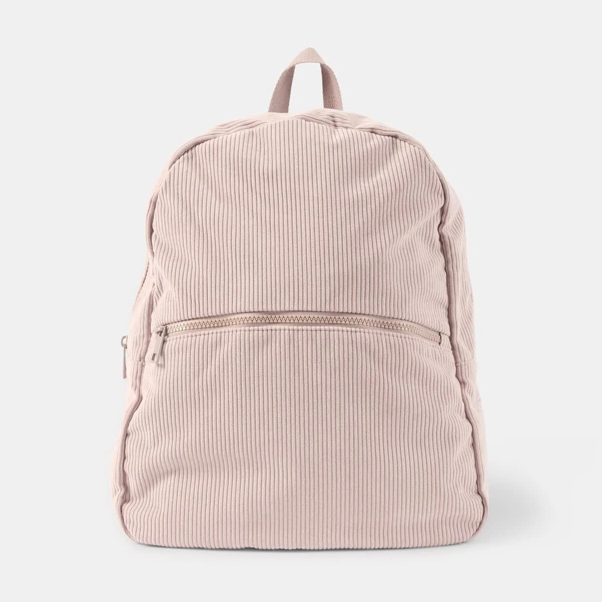 1 Corduroy Backpack Rose Pink, 1 of 5