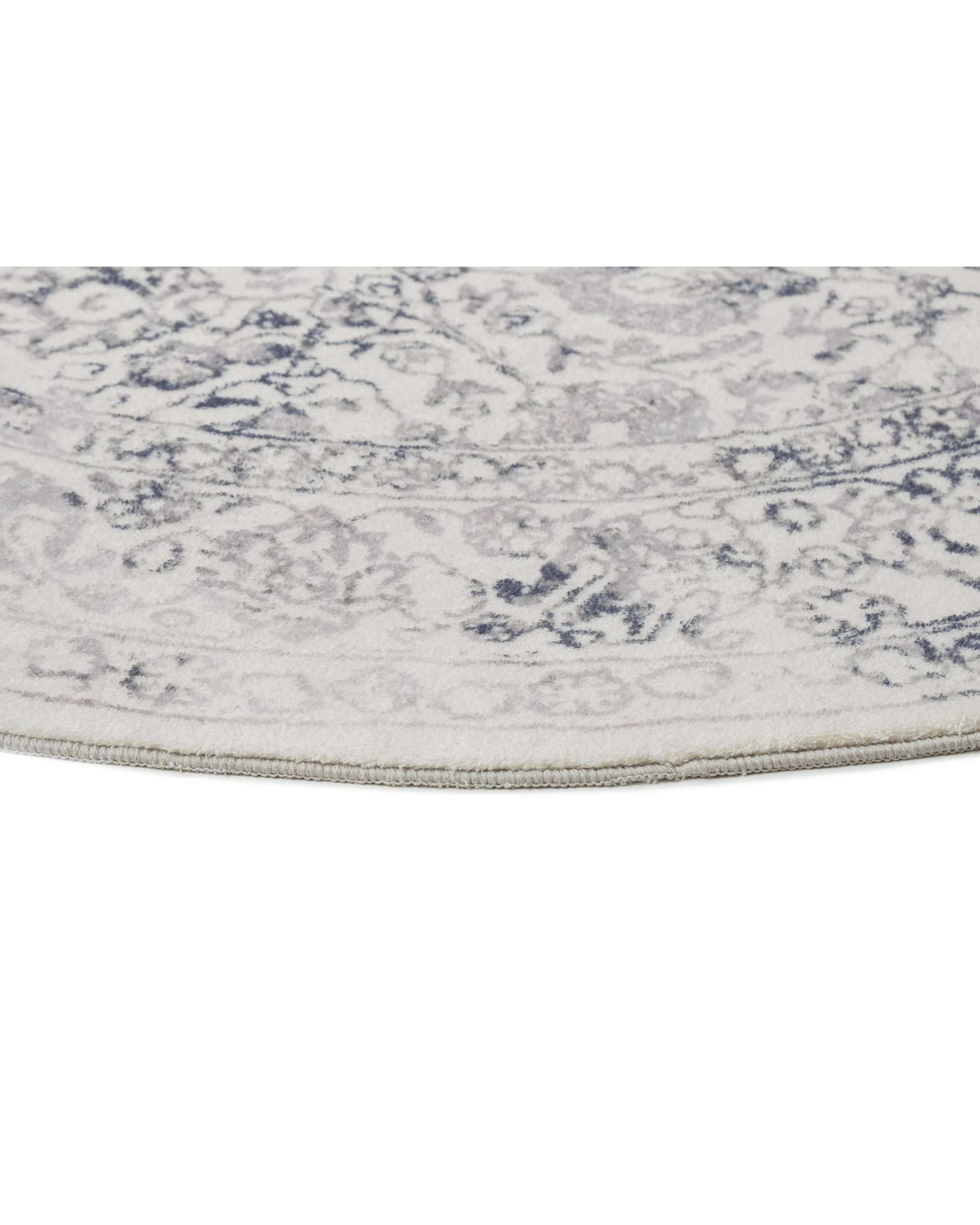 3 Loopsie Yeni Floral Washable Round Rug-200cm x 200cm - Grey, 3 of 5
