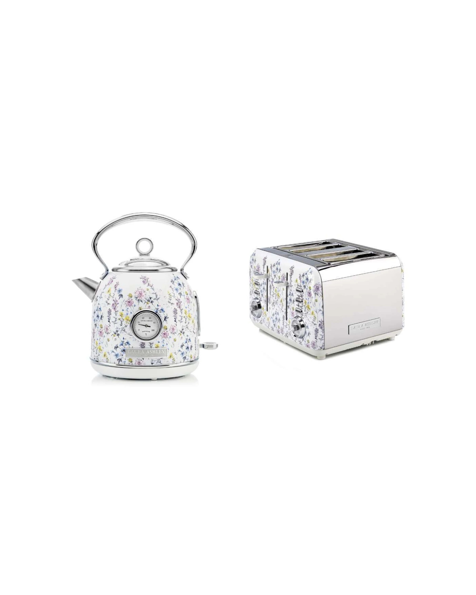 1 Laura Ashley 1.7L Dome Electric Kettle And 4 Slice Toaster Combo Wild Meadow, 1 of 7