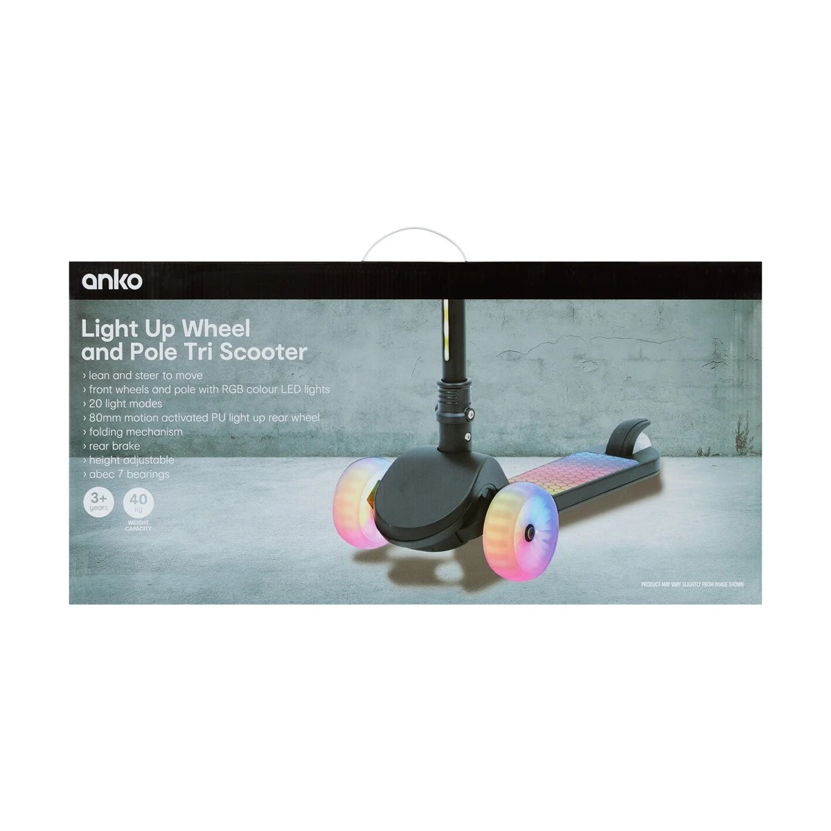 9 Light Up Tri Scooter - Black, 9 of 10