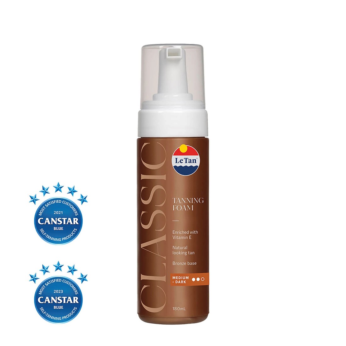 3 Le Tan Classic Tanning Foam 180ml - Medium Dark, 3 of 5