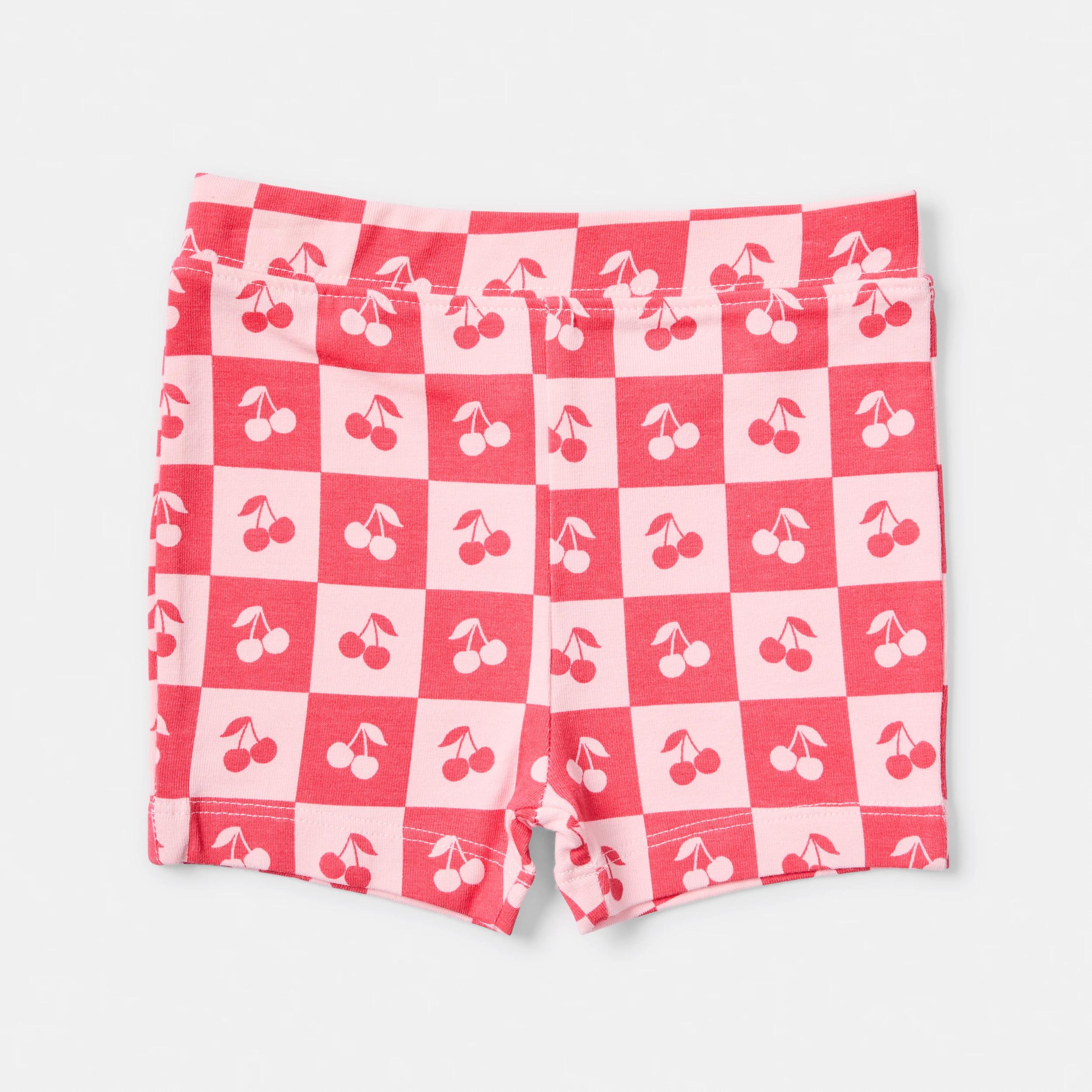3 3 Pack Print Bike Shorts PINK CHERRY STRIPE, 3 of 8