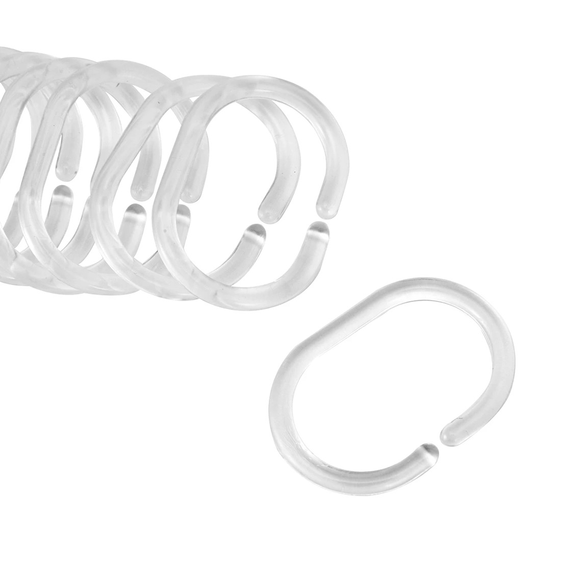 2 Clear Shower Curtain Rings - Pack of 12, 2 of 5