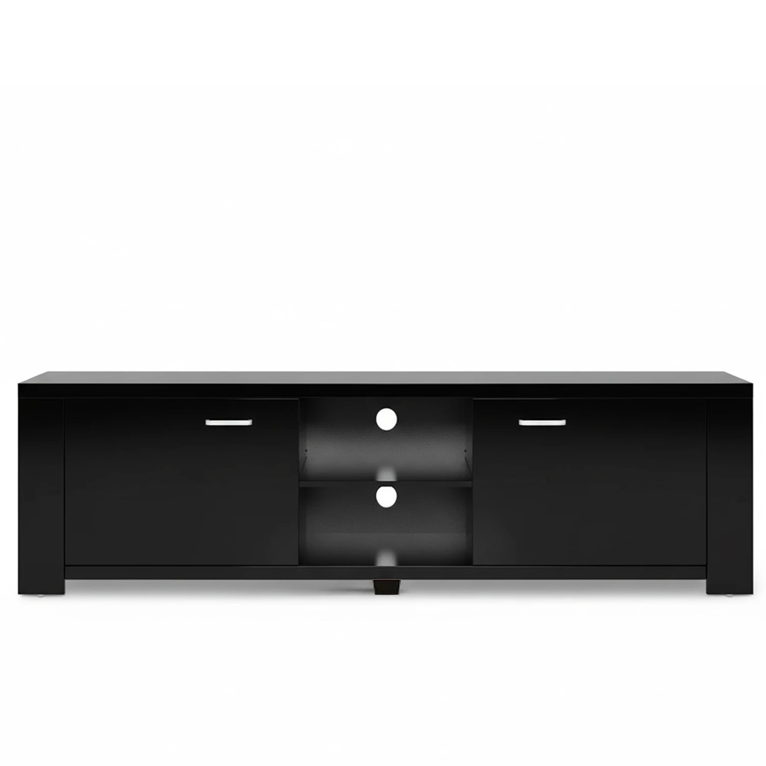 2 Artiss TV Cabinet Entertainment Unit 160cm  Maxi - Black, 2 of 9