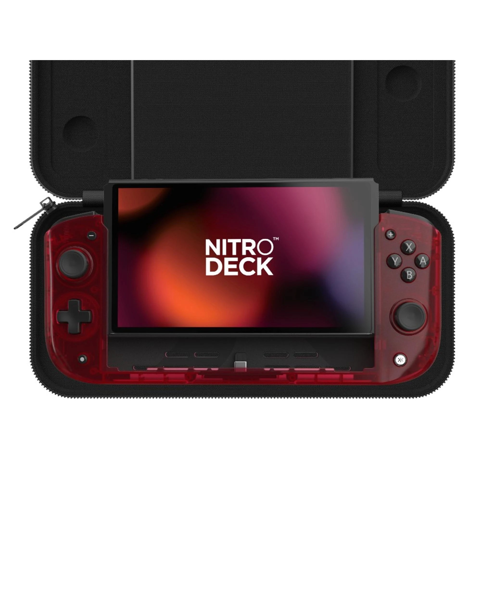2 Nitro Deck for Nintendo Switch Crystal Edition - Atomic Red - Red, 2 of 8